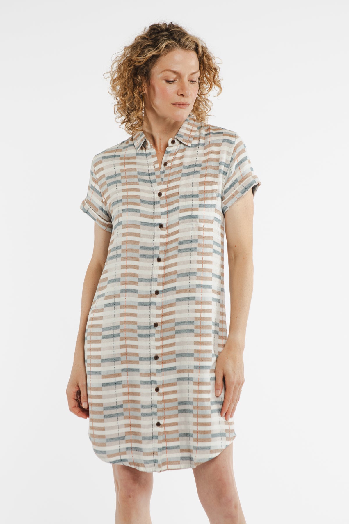Loren Shirt Dress / Manzanita Stripe
