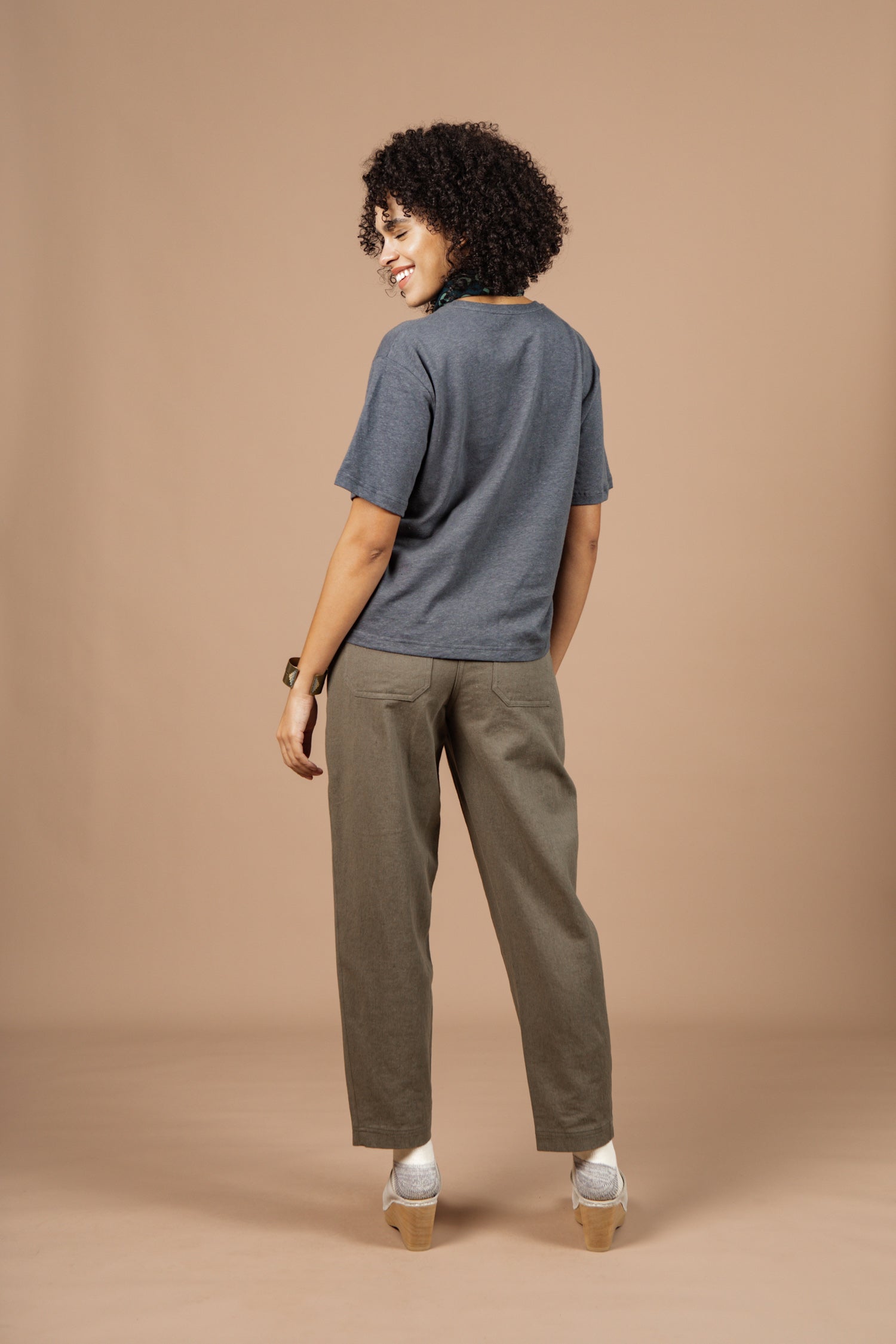 Organic Hemp Boxy Tee / Slate Grey