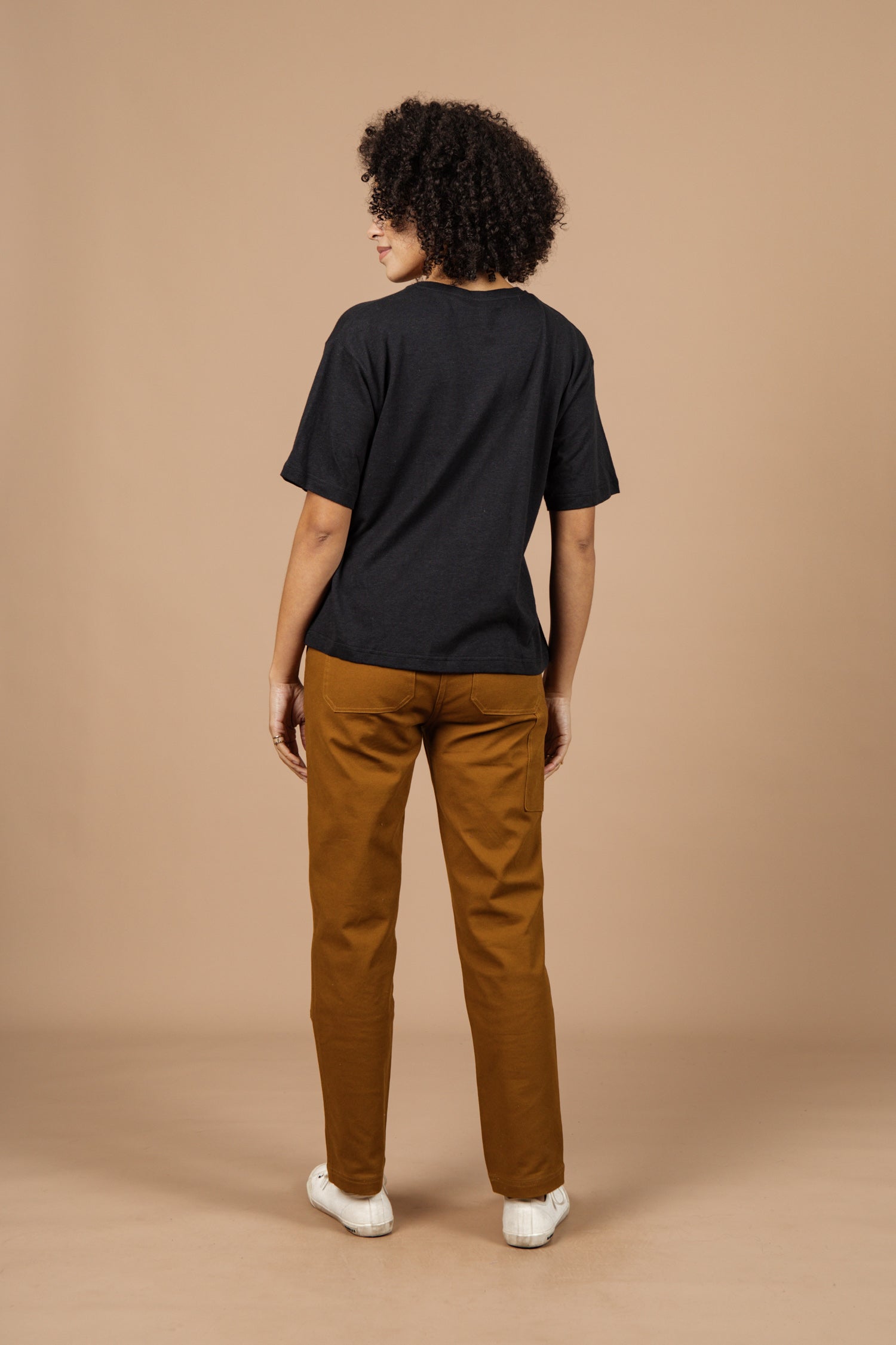 Organic Hemp Boxy Tee / Washed Black