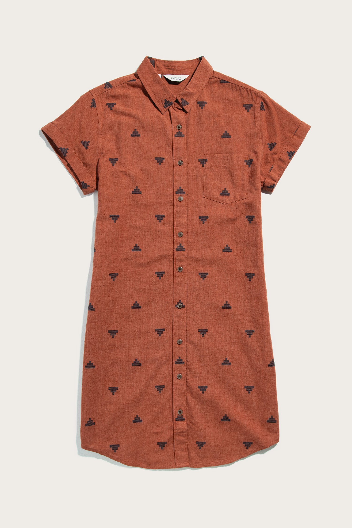rust colored shirt dress Raya Shirt Dress Rust