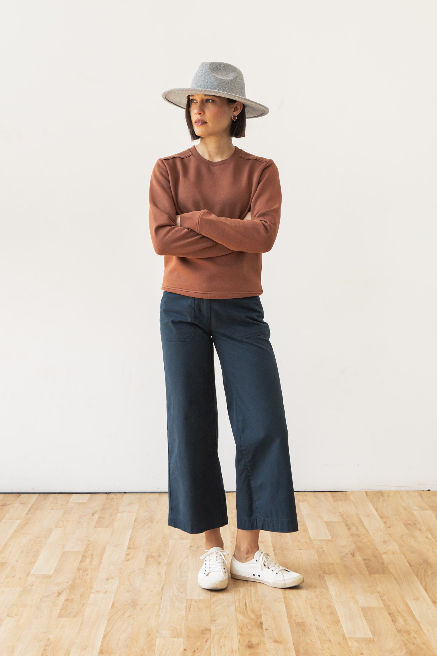 Bailey Crew Sweatshirt / Burnt Umber