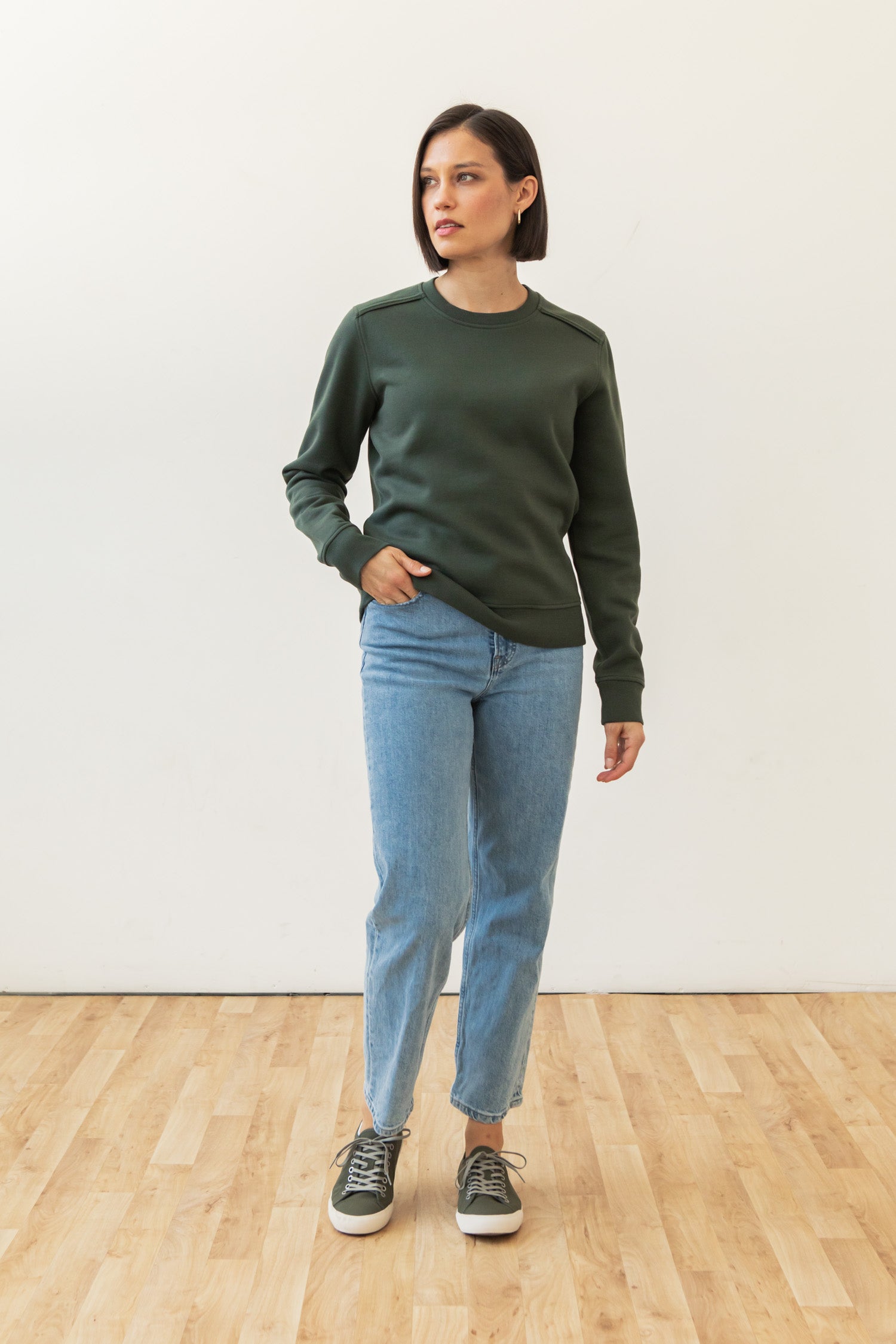 Bailey Crew Sweatshirt / Forest Night