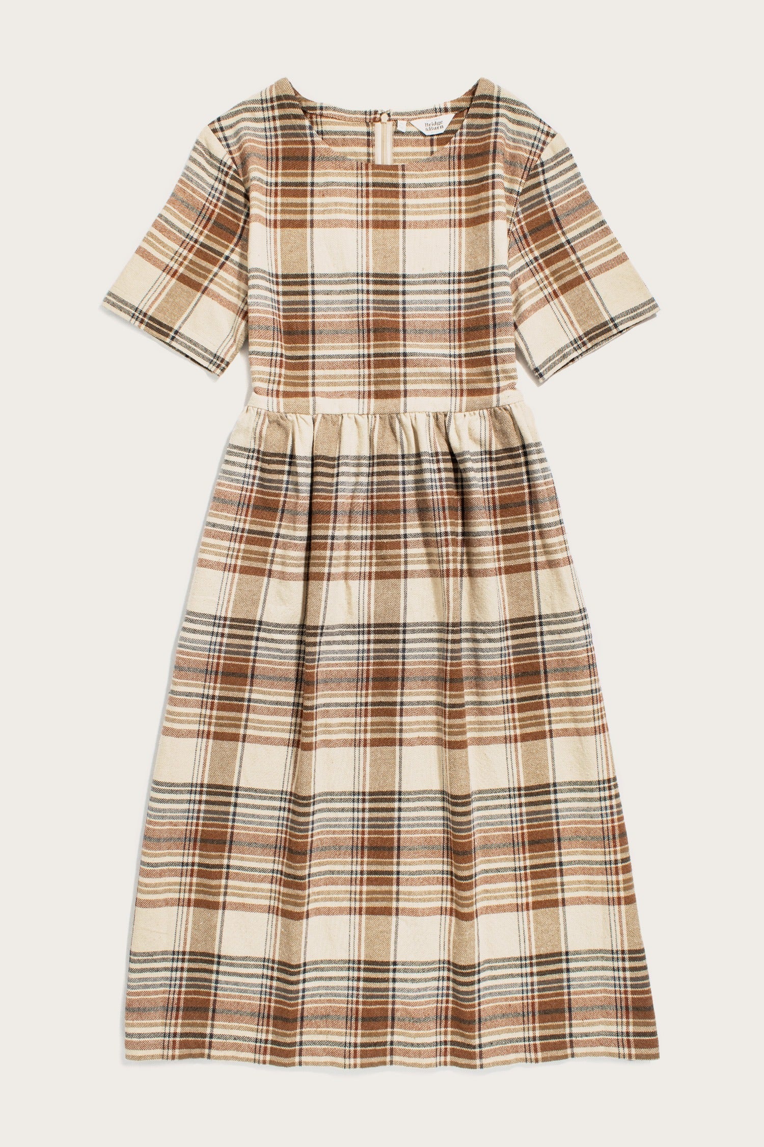 Bridge & Burn Perry Dress - Latte Plaid / XS Bridge & Burn Perry Dress - Latte Plaid / XS