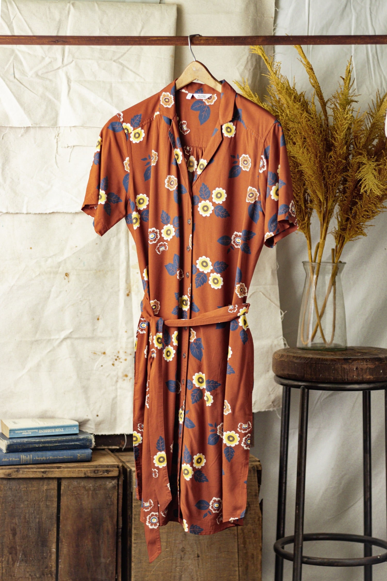 Sofia Shirt Dress / Rose Floral