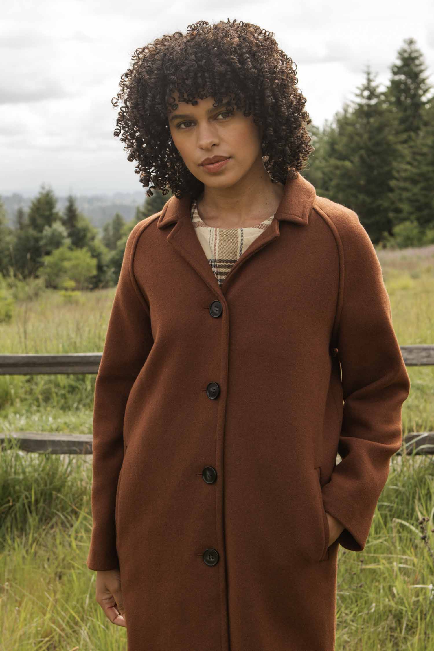 Alberta Car Coat / Fired Brick