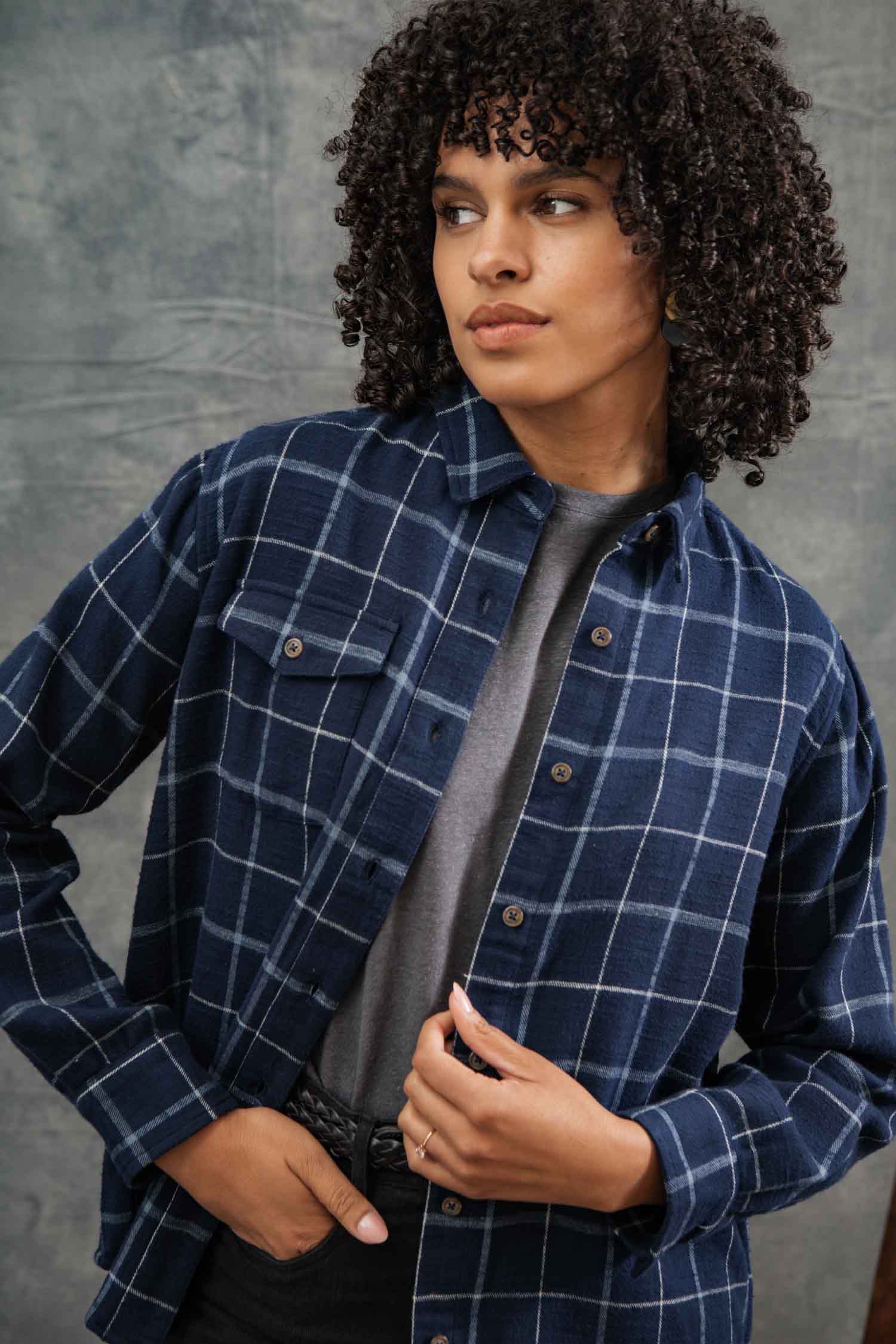 Bird Shirt / Moonrise Windowpane