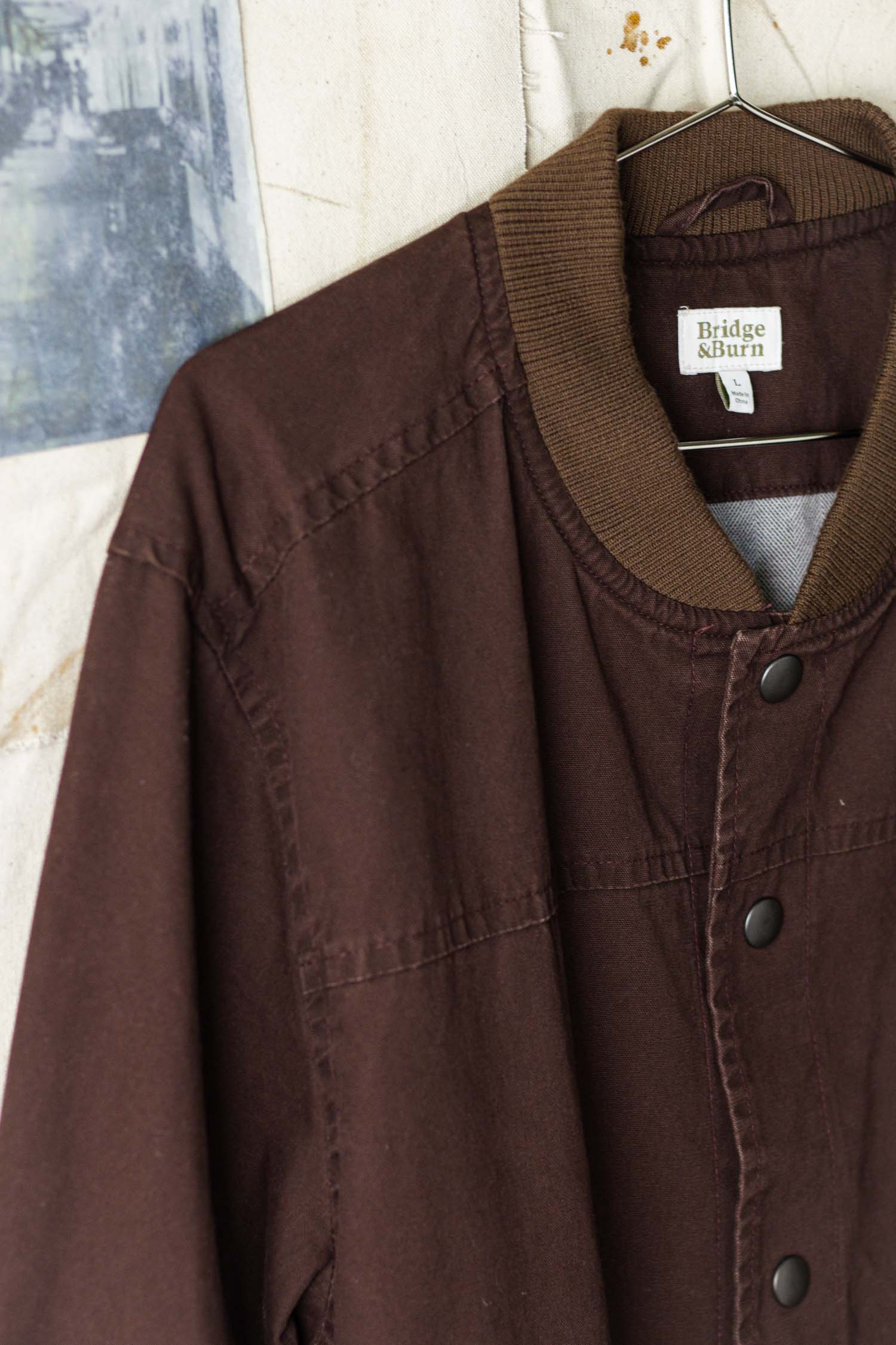 Austen Varsity Jacket / Mahogany Canvas