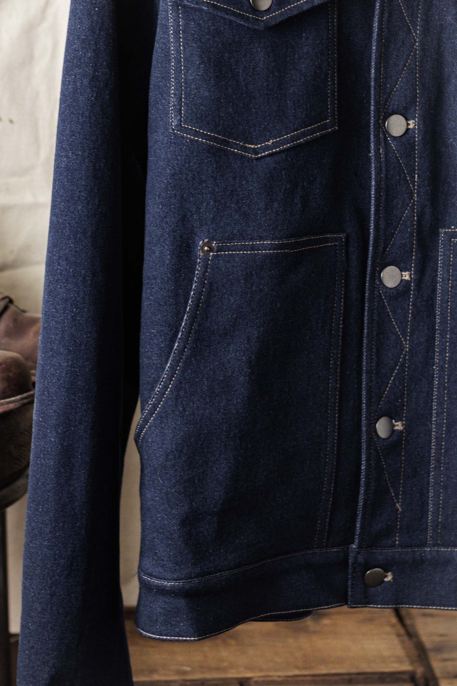 Burl Trucker Jacket / Dark Denim.