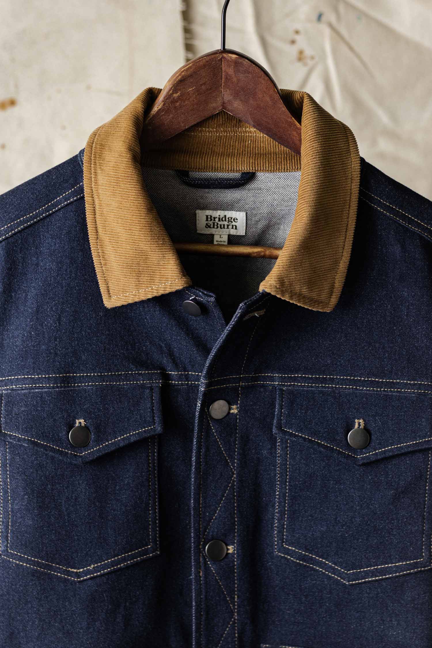 Burl Trucker Jacket / Dark Denim.
