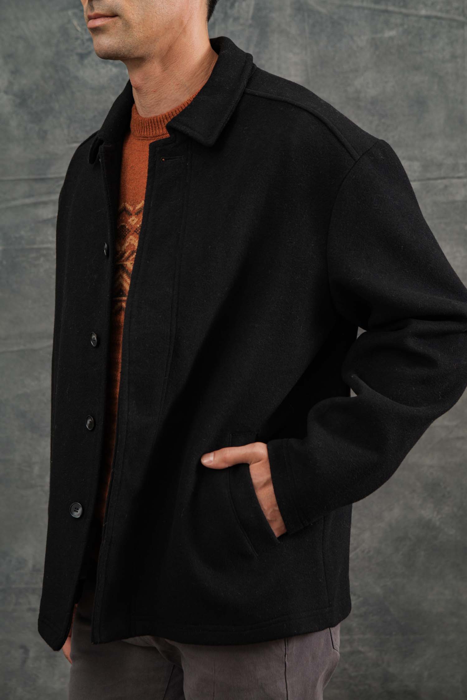 Clive Car Coat / Black