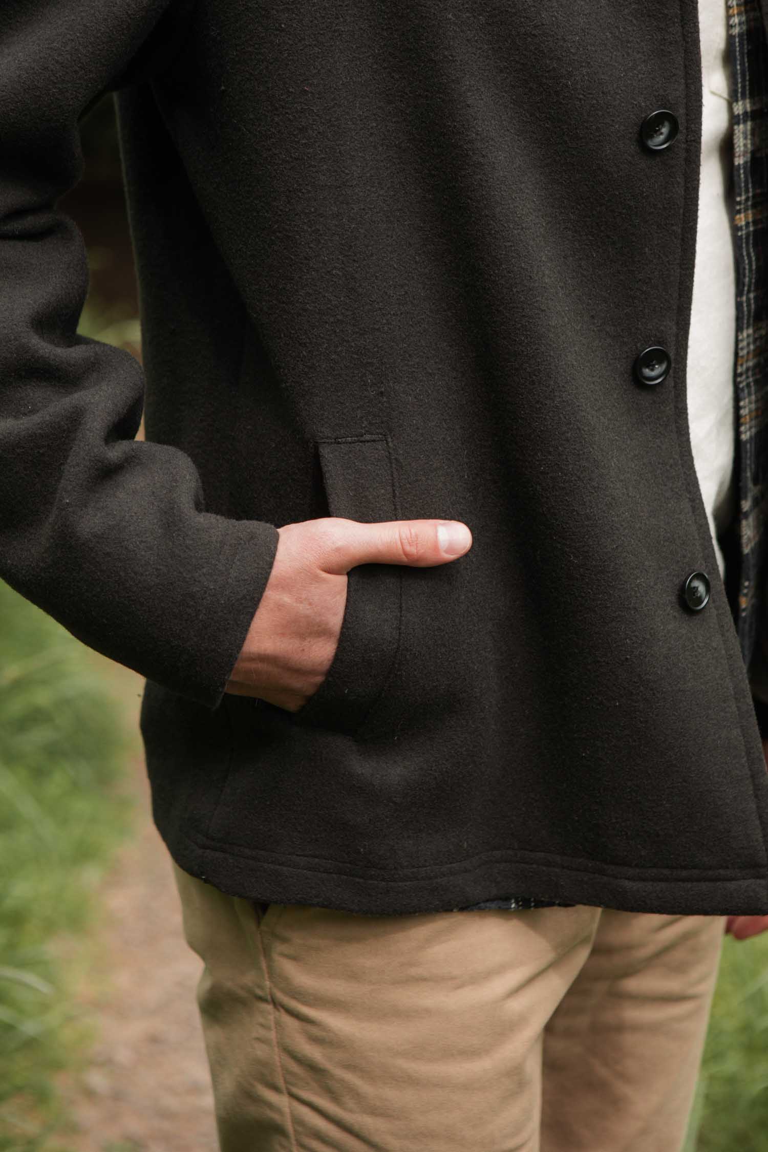 Clive Car Coat / Deep Sage