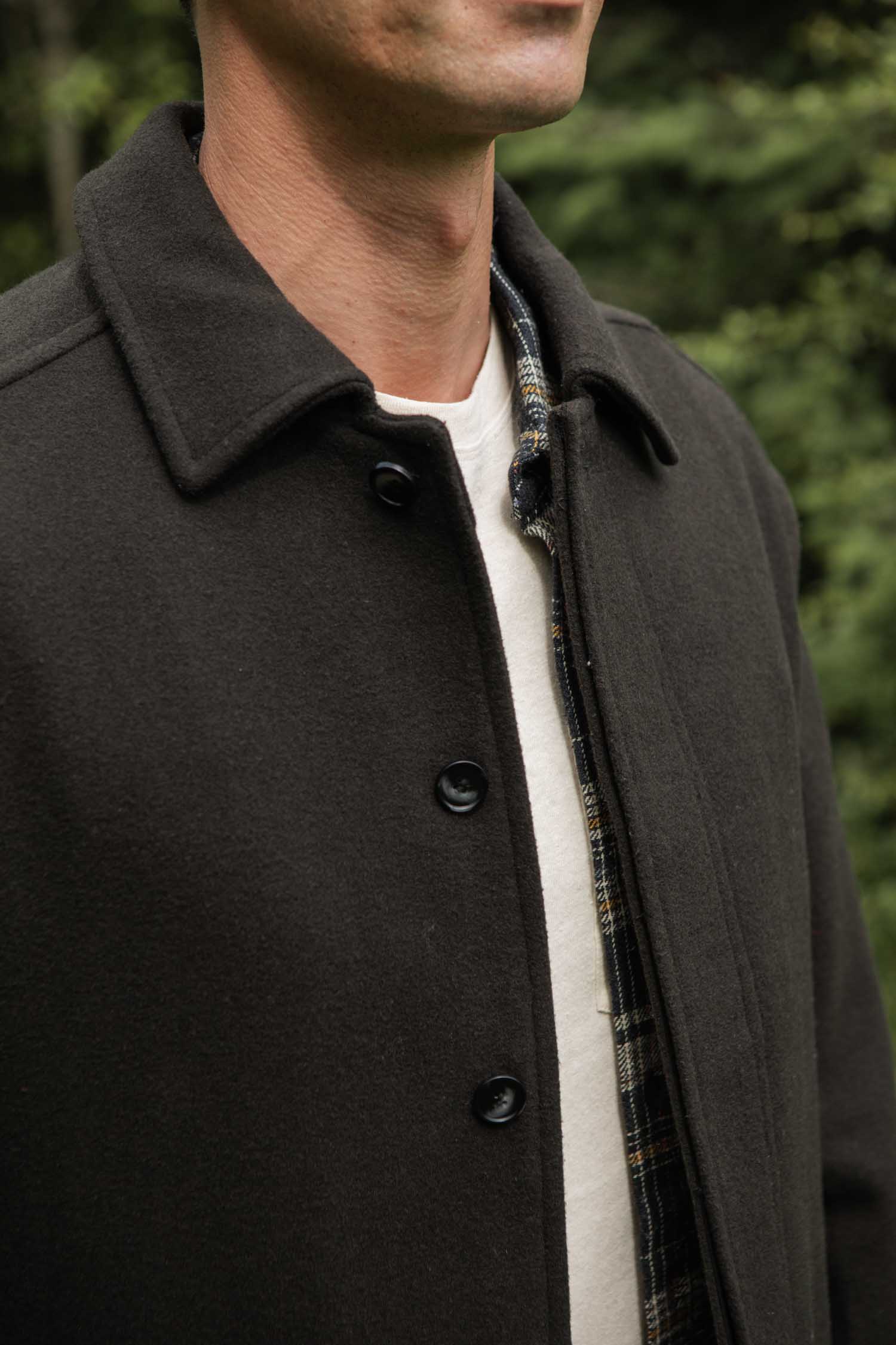 Clive Car Coat / Deep Sage