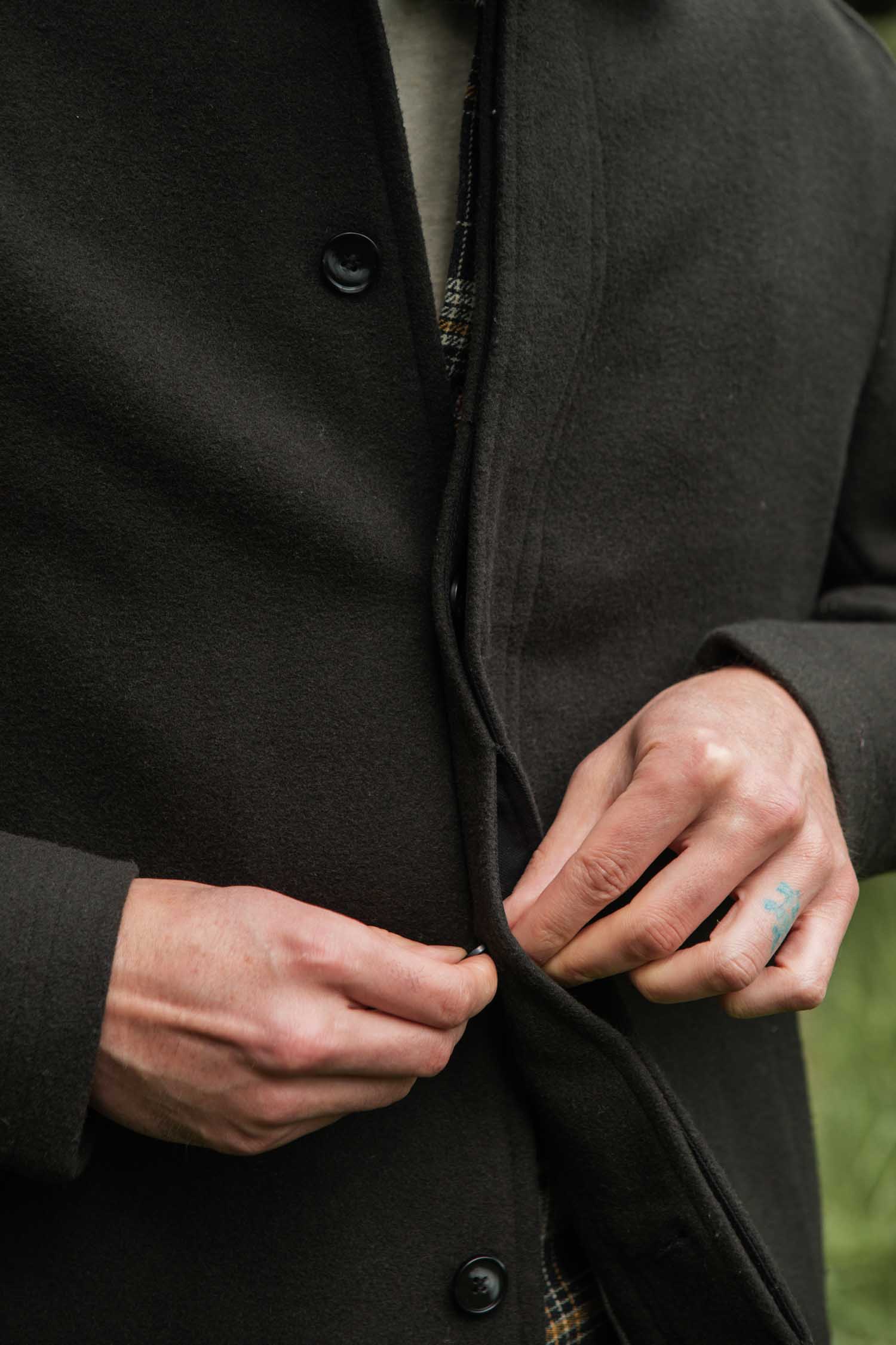 Clive Car Coat / Deep Sage