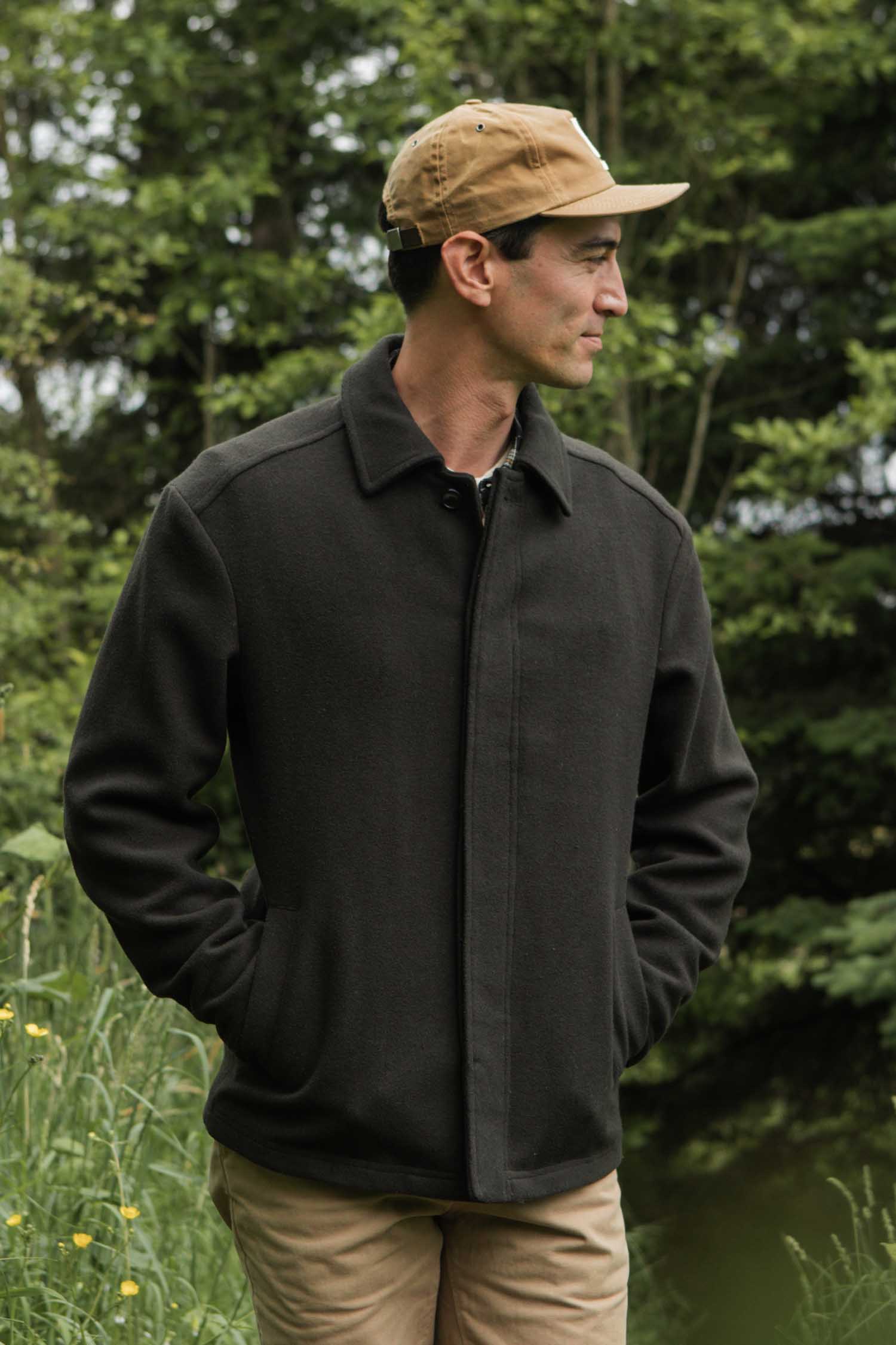 Clive Car Coat / Deep Sage