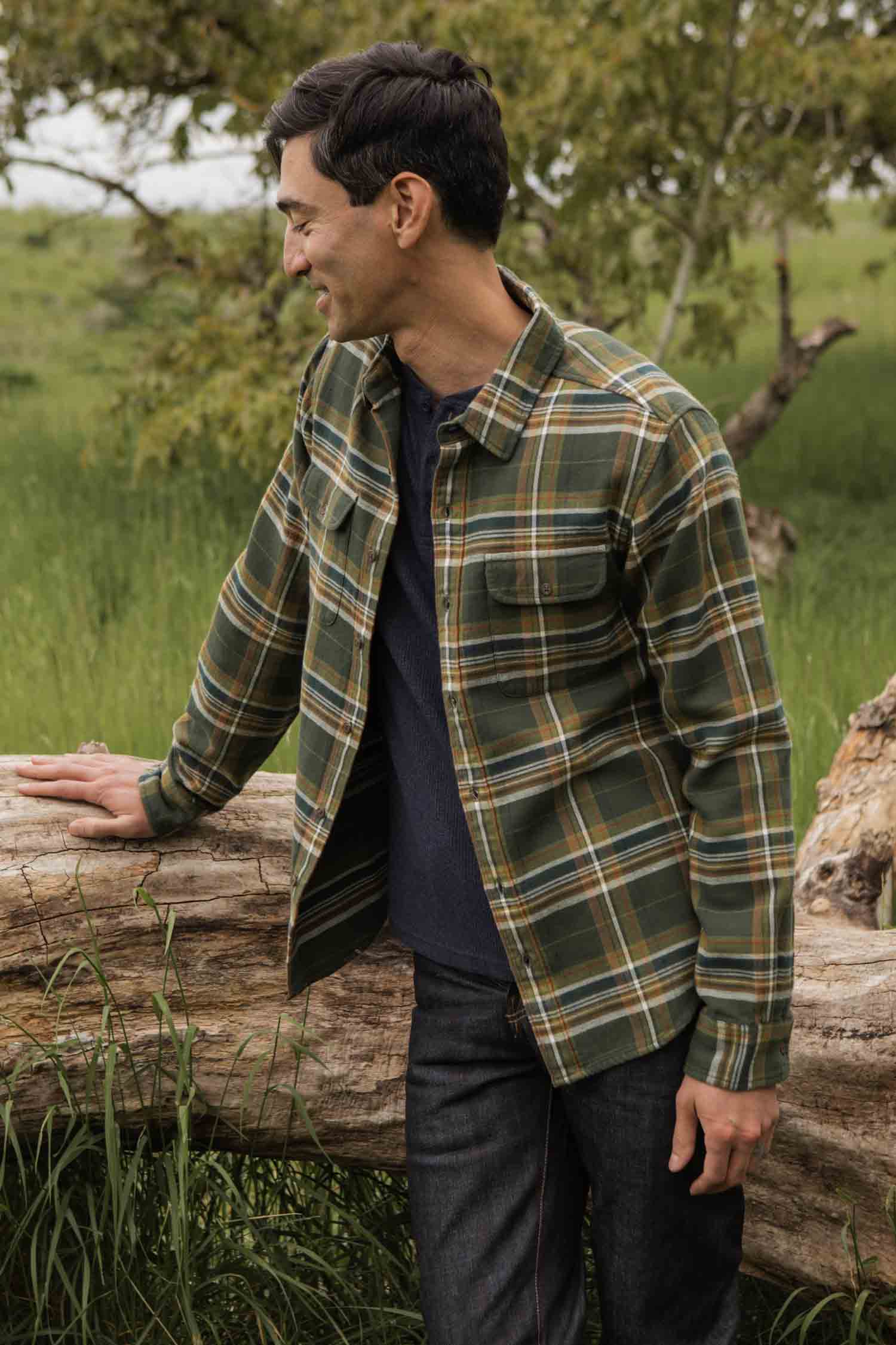 Cole Slim Shirt / Green Mountain Plaid