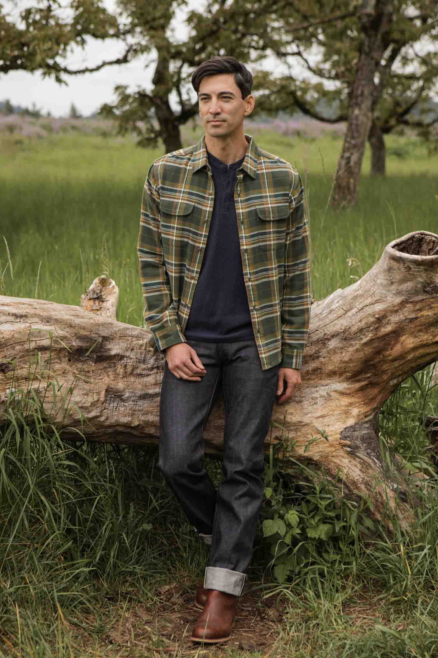 Cole Slim Shirt / Green Mountain Plaid
