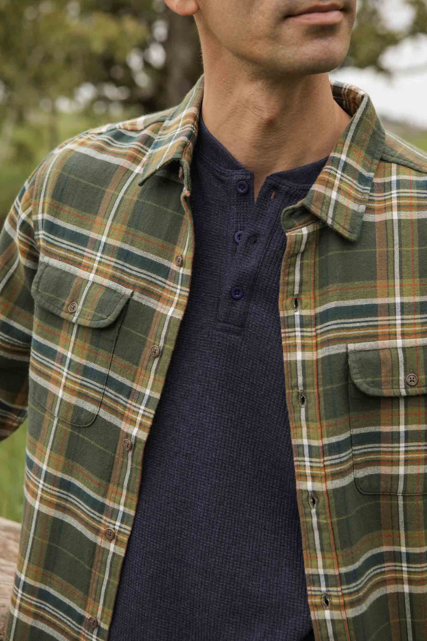 Cole Slim Shirt / Green Mountain Plaid