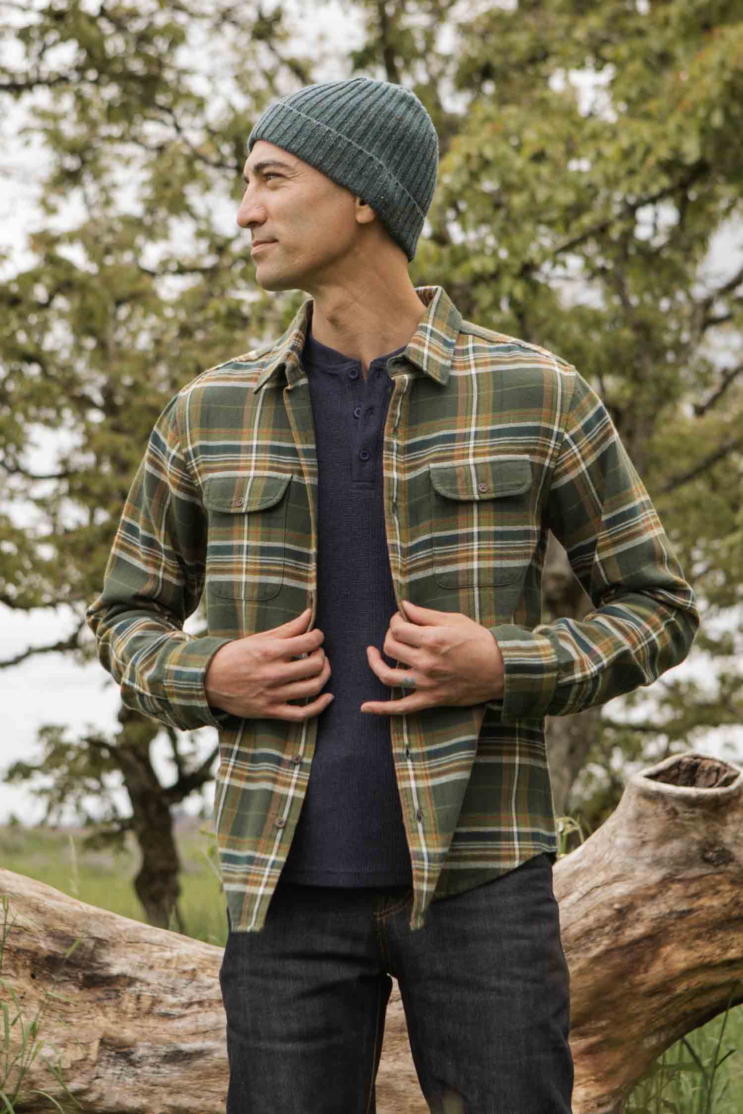 Cole Slim Shirt / Green Mountain Plaid