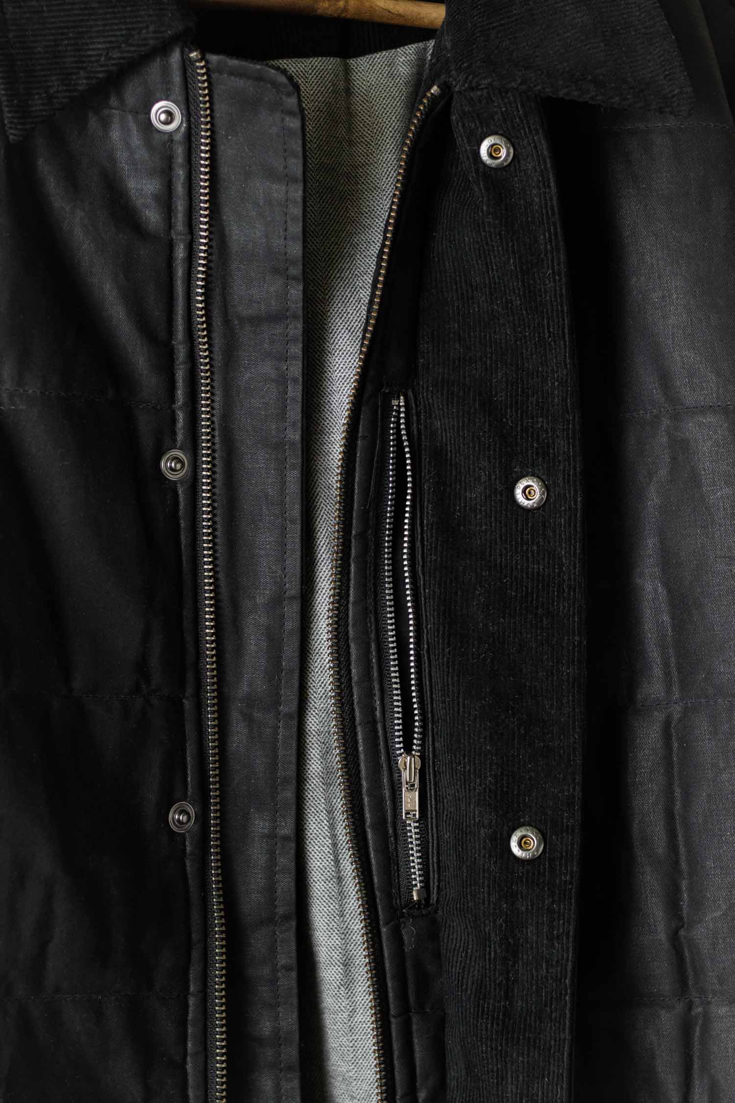 Holman Quilted Jacket / Black Waxed Canvas