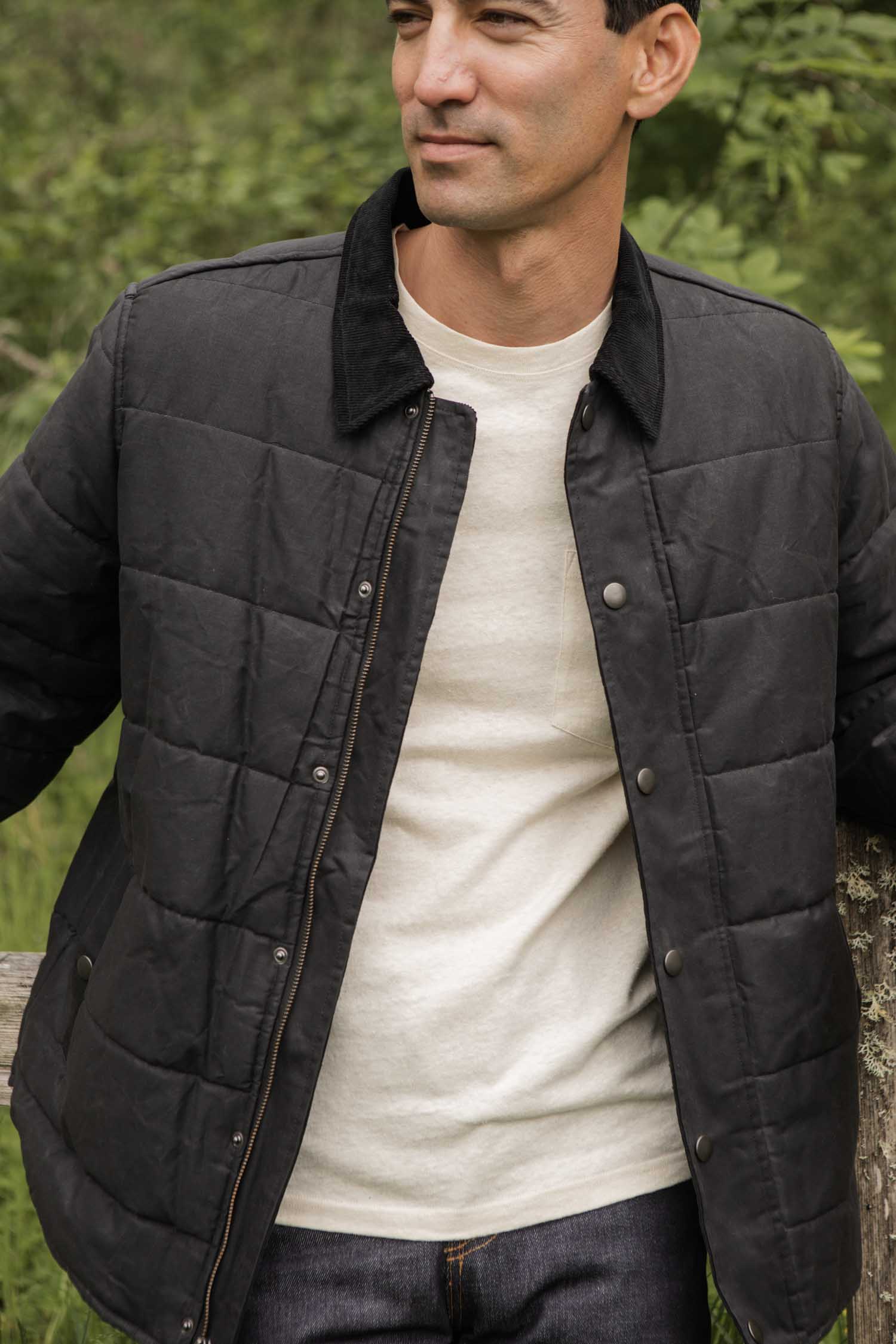 Holman Quilted Jacket / Black Waxed Canvas