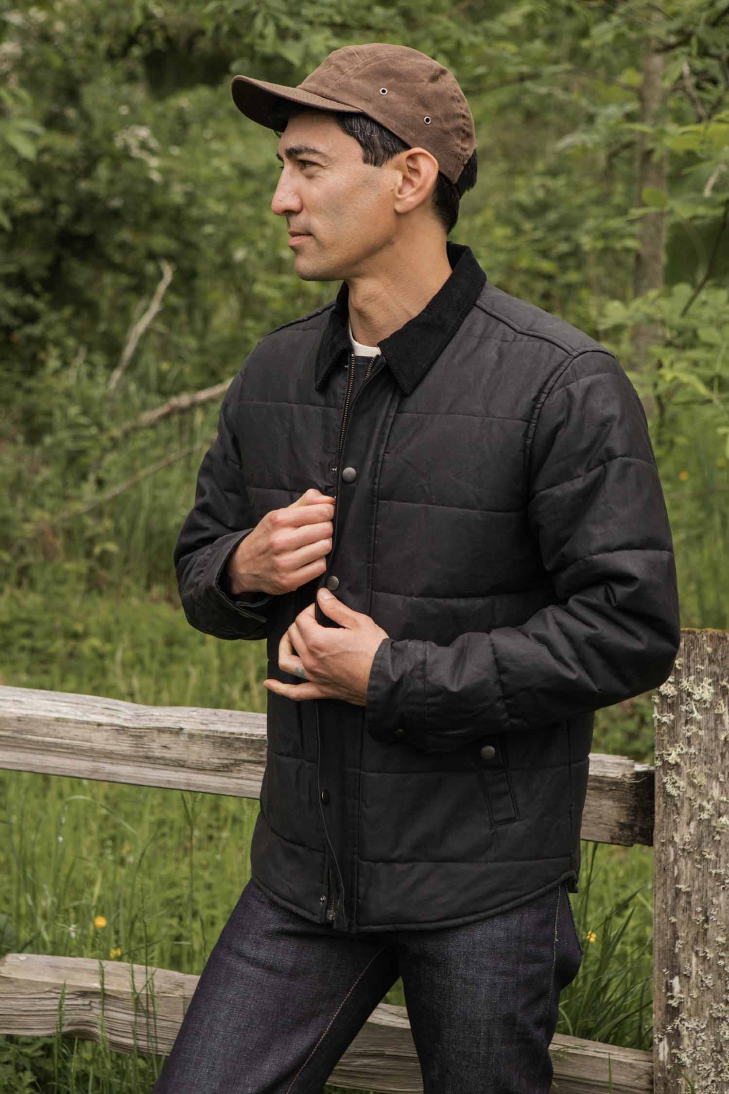 Holman Quilted Jacket / Black Waxed Canvas