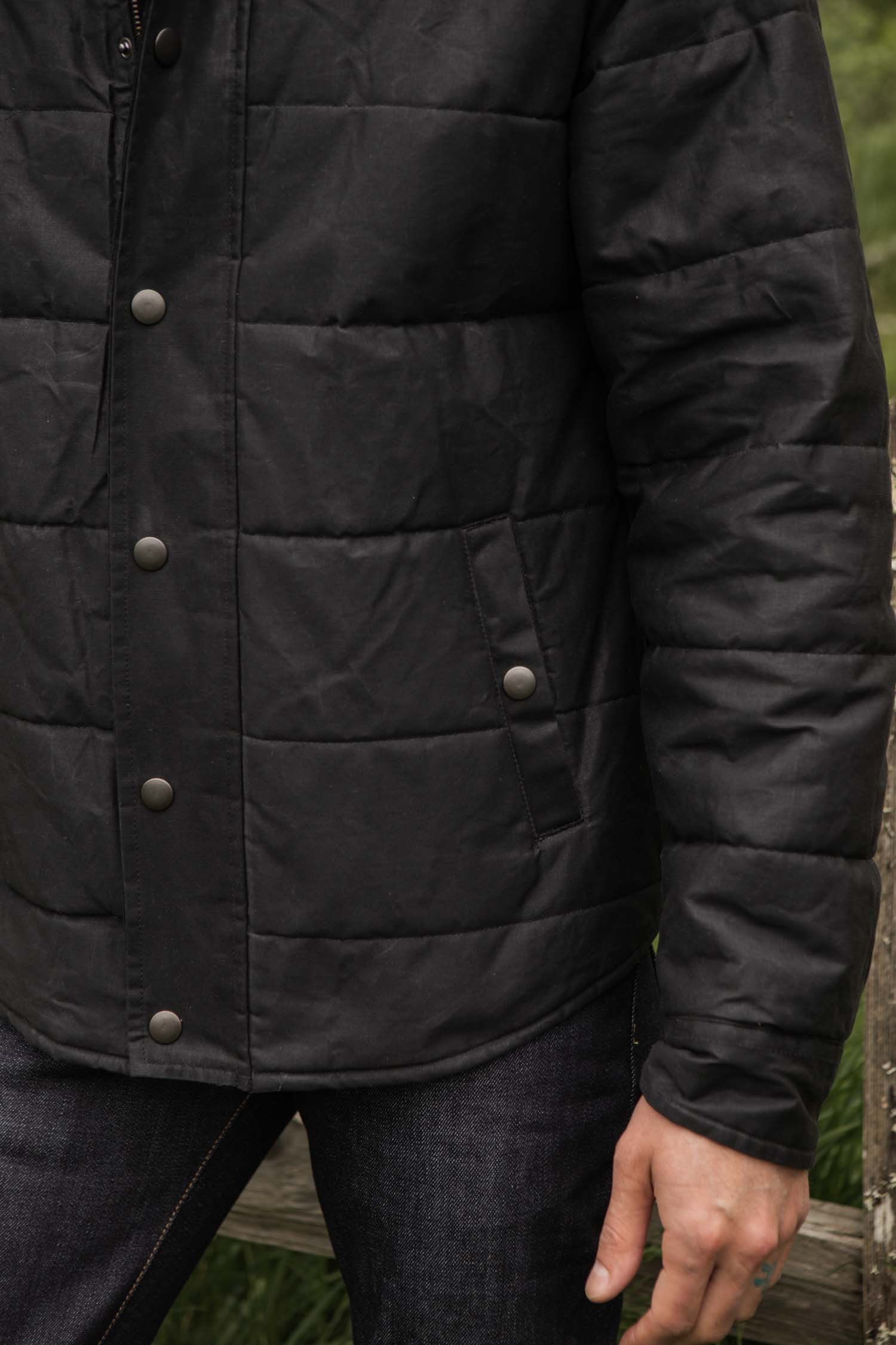 Holman Quilted Jacket / Black Waxed Canvas