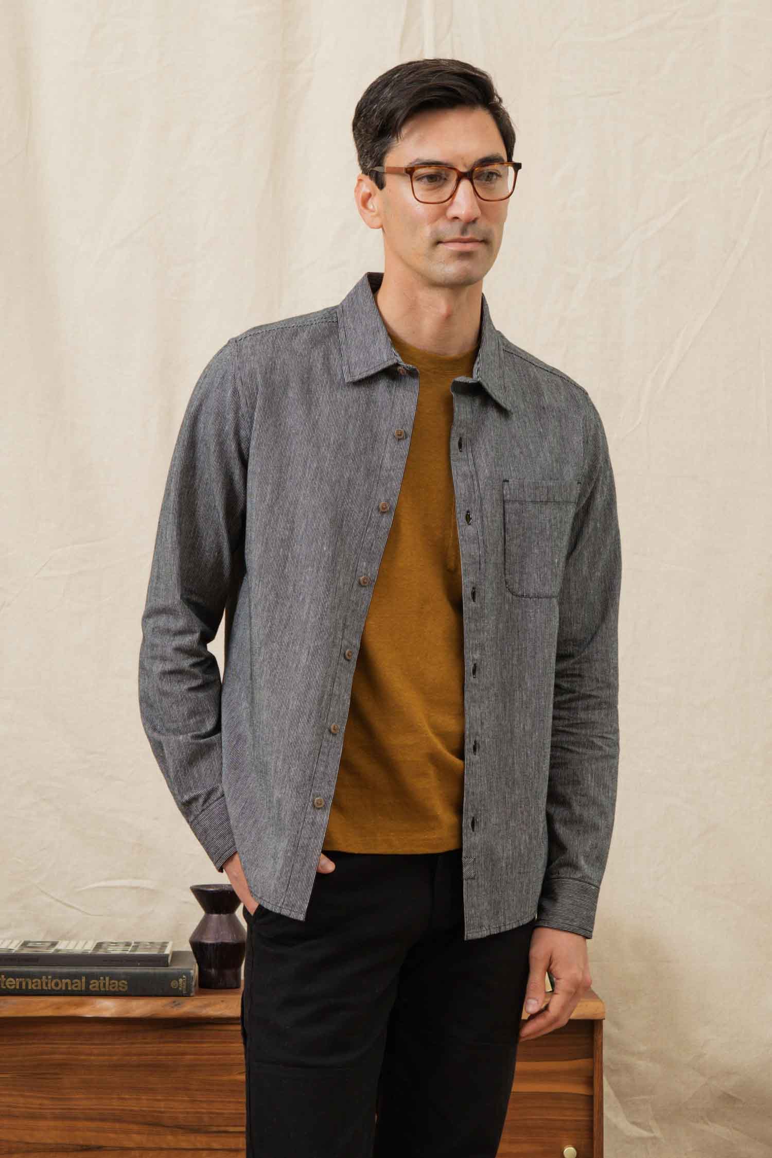 Jude Shirt / Onyx Stripe