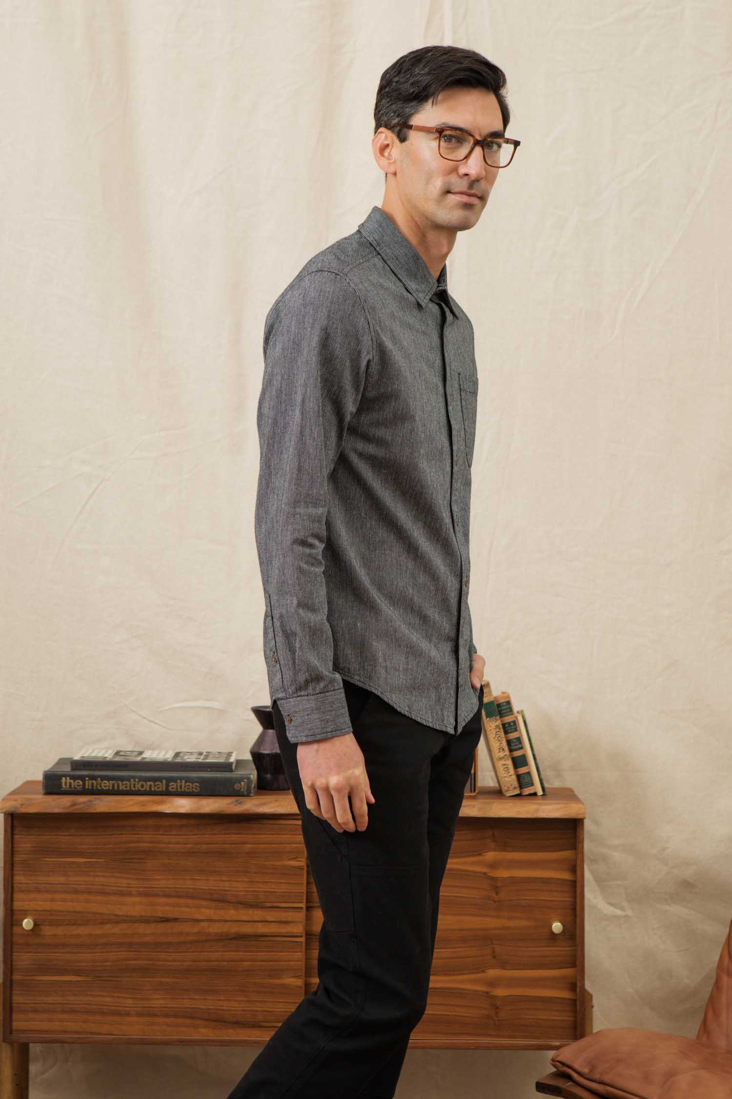 Jude Shirt / Onyx Stripe
