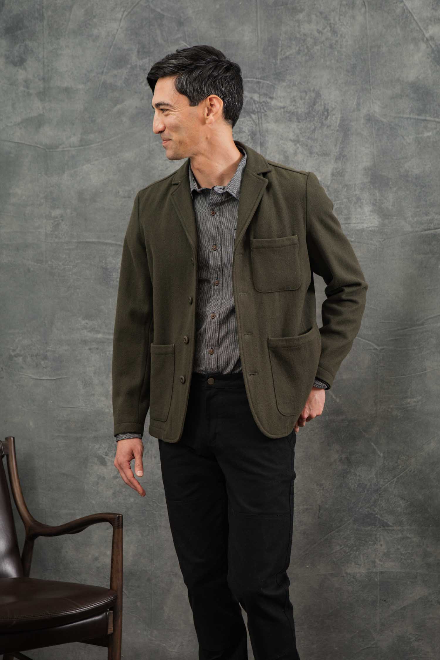 Nate Chore Blazer / Basque Green Wool