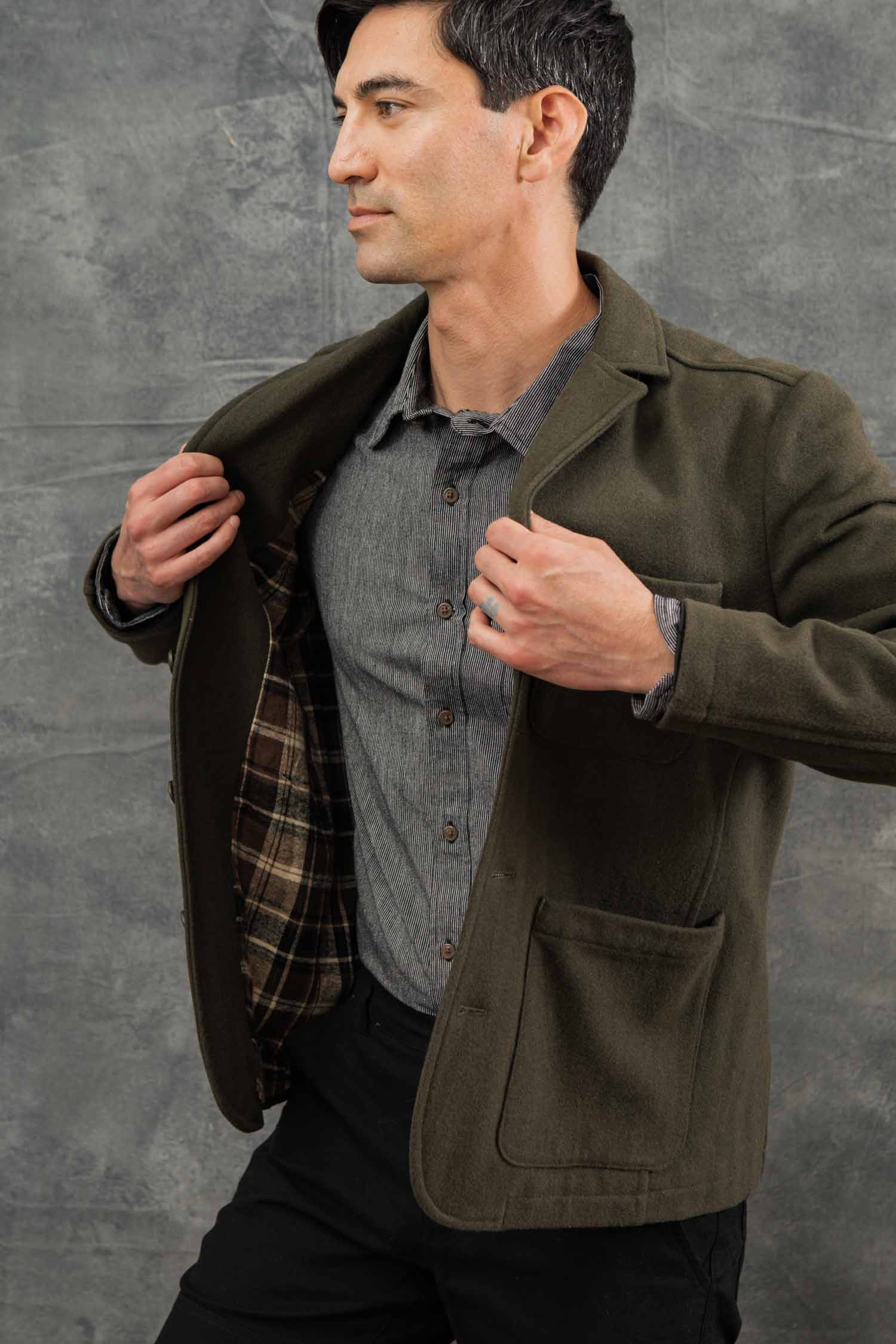 Nate Chore Blazer / Basque Green Wool