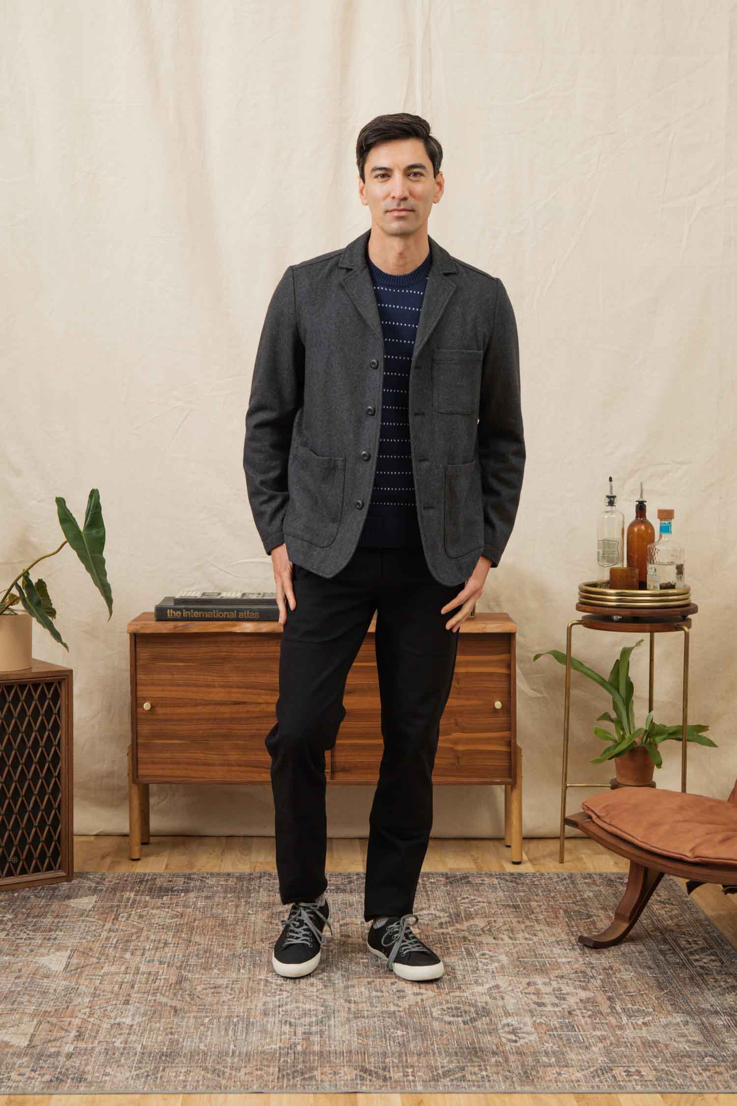 Nate Chore Blazer / Onyx Wool