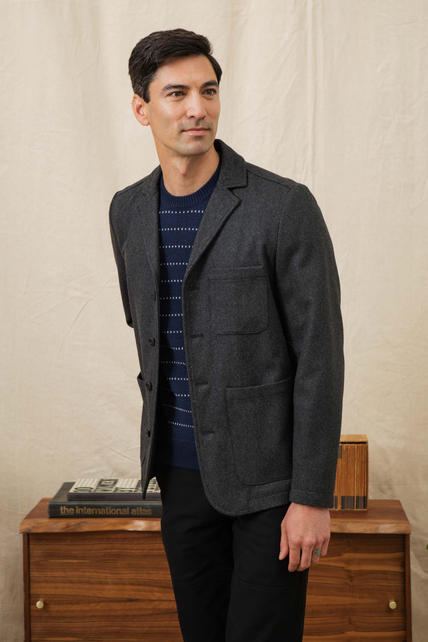 Nate Chore Blazer / Onyx Wool