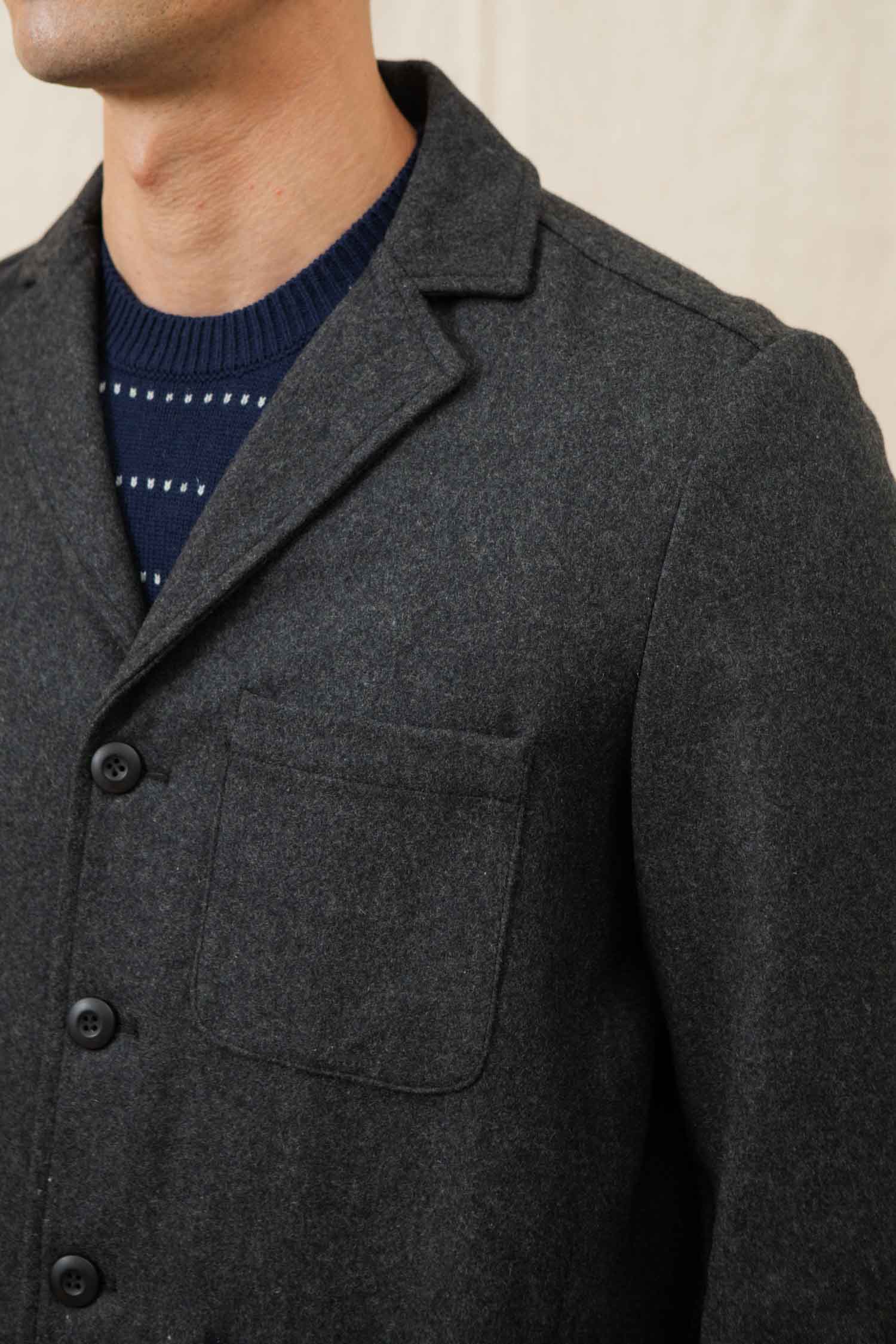 Nate Chore Blazer / Onyx Wool