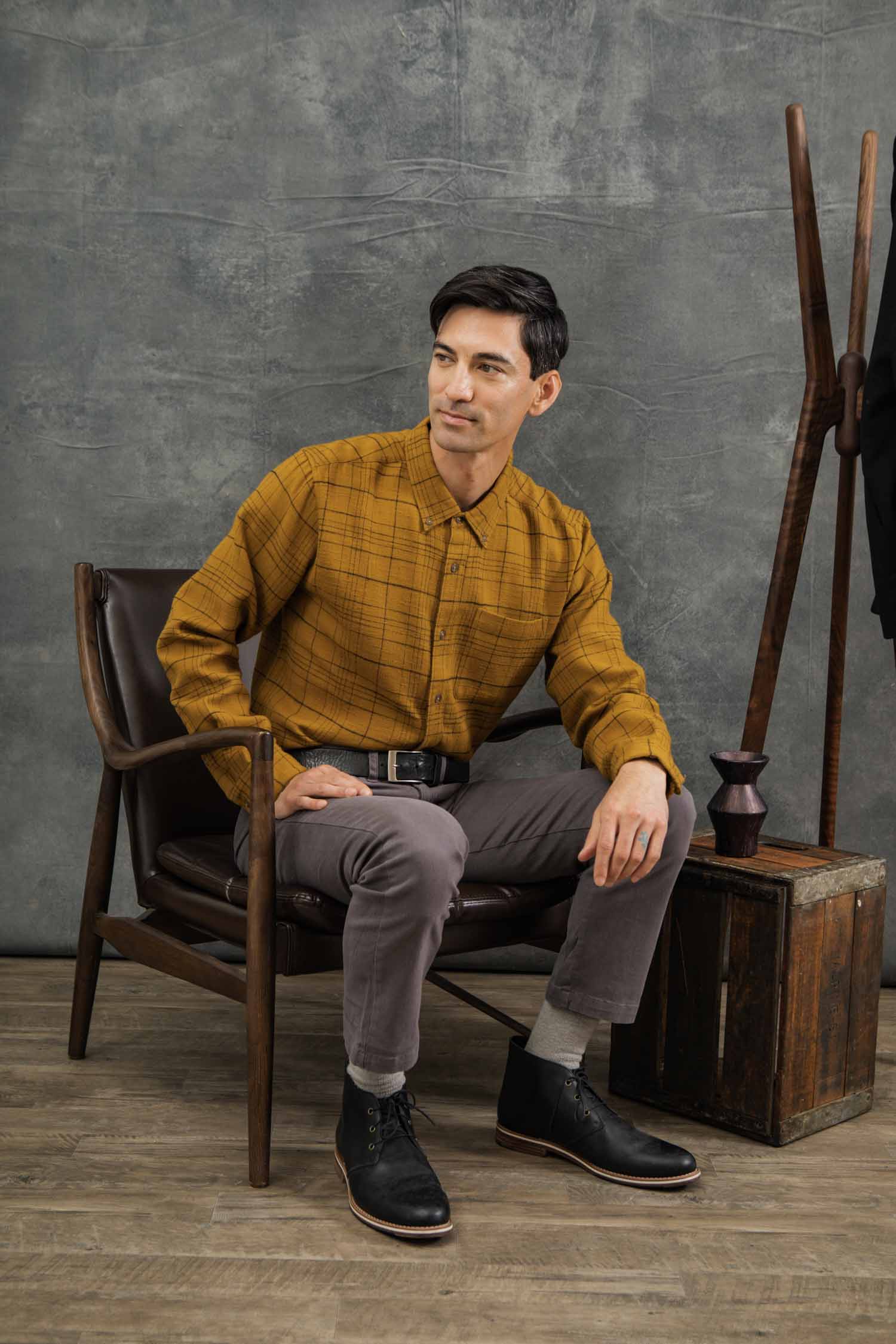 Sutton Slim Shirt / Golden Horizon Plaid