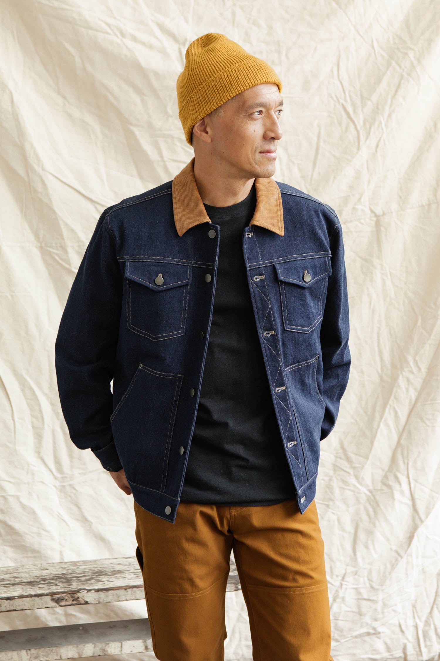 Burl Trucker Jacket / Dark Denim.