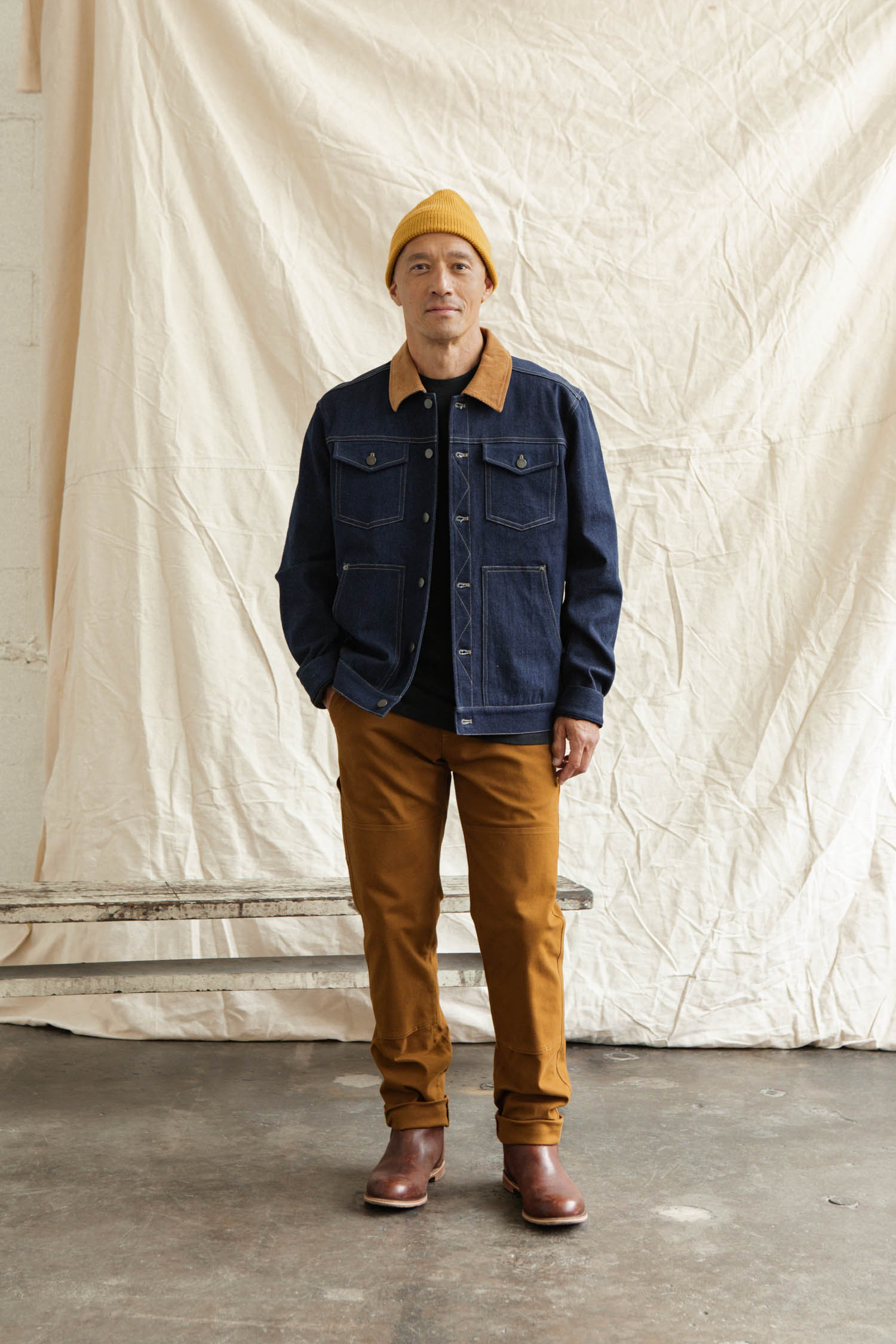 Burl Trucker Jacket / Dark Denim.
