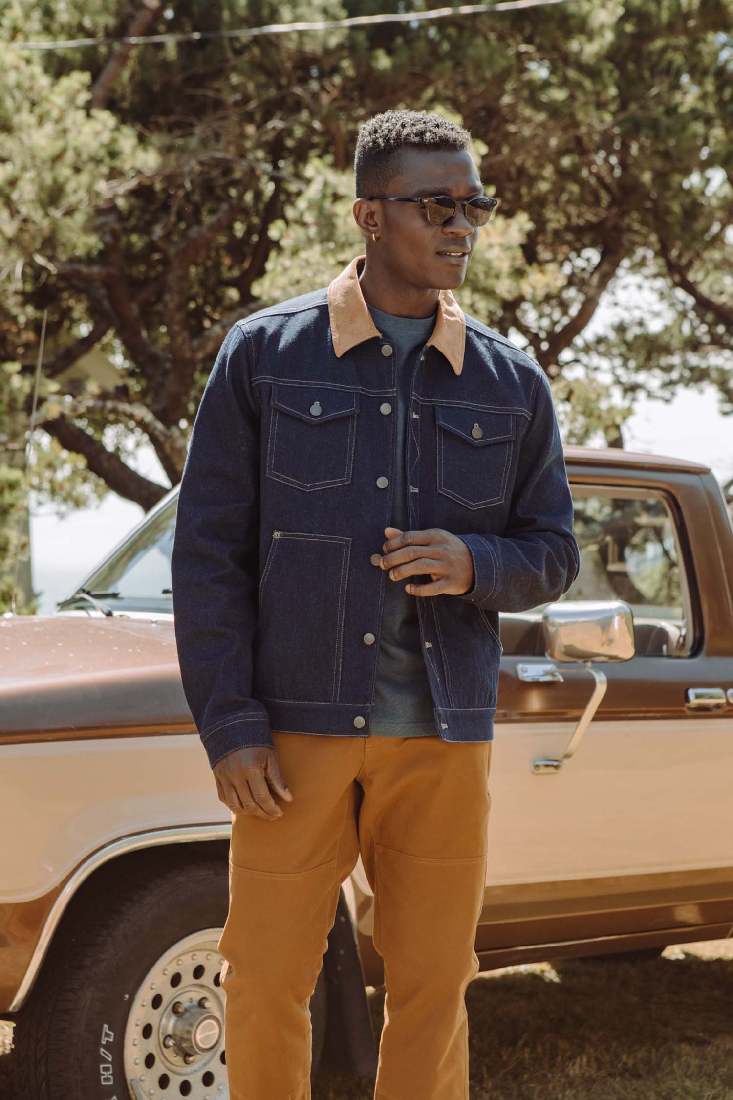 Burl Trucker Jacket / Dark Denim.