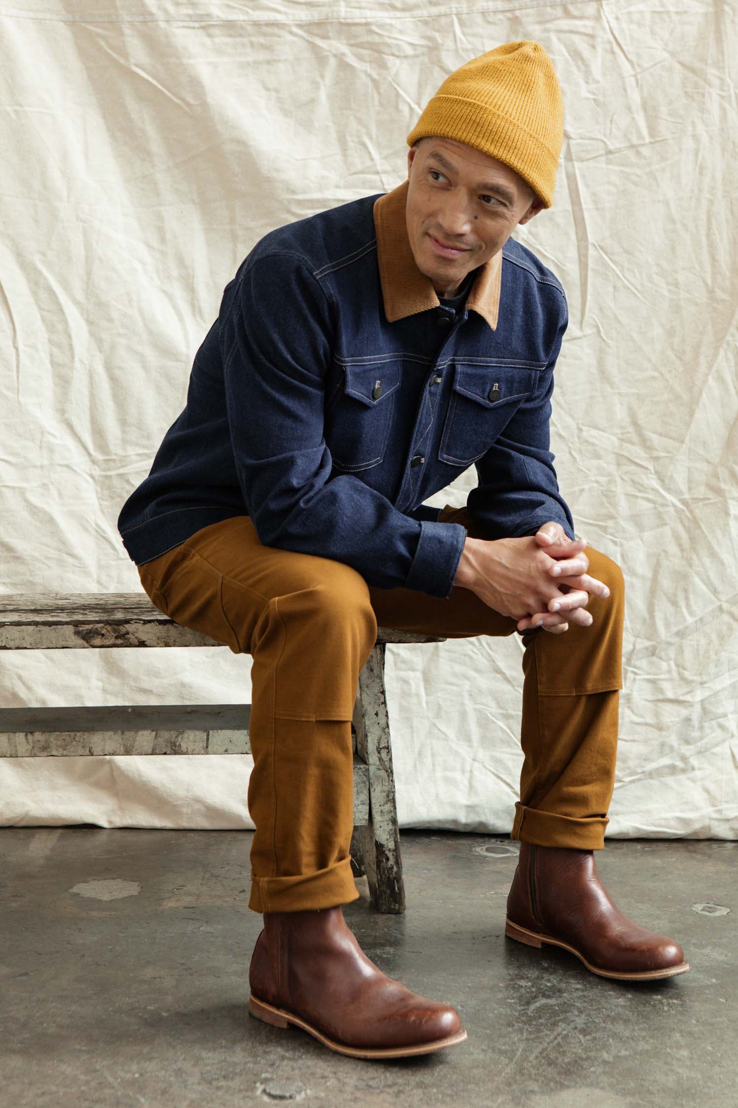 Burl Trucker Jacket / Dark Denim.