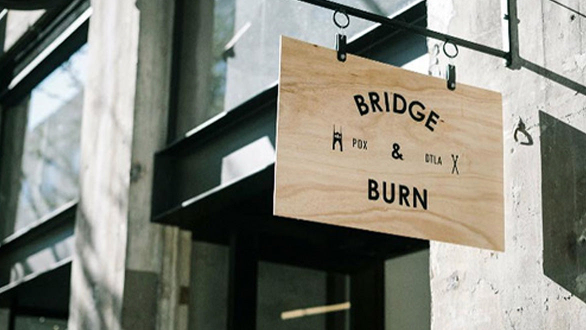 Bridge & Burn's first store front in downtown Los Angeles