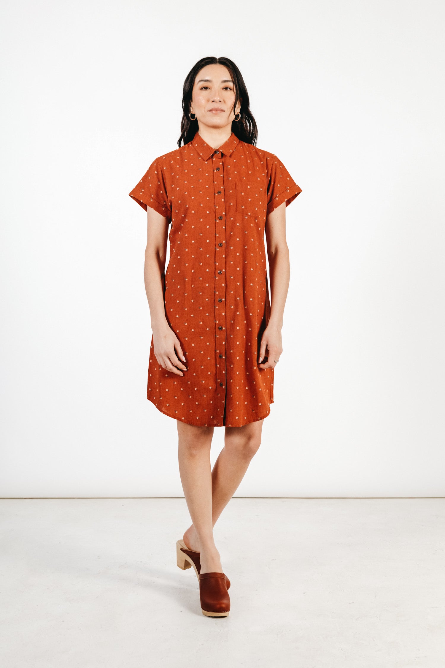Loren Shirt Dress / Fil-Coupé Dots