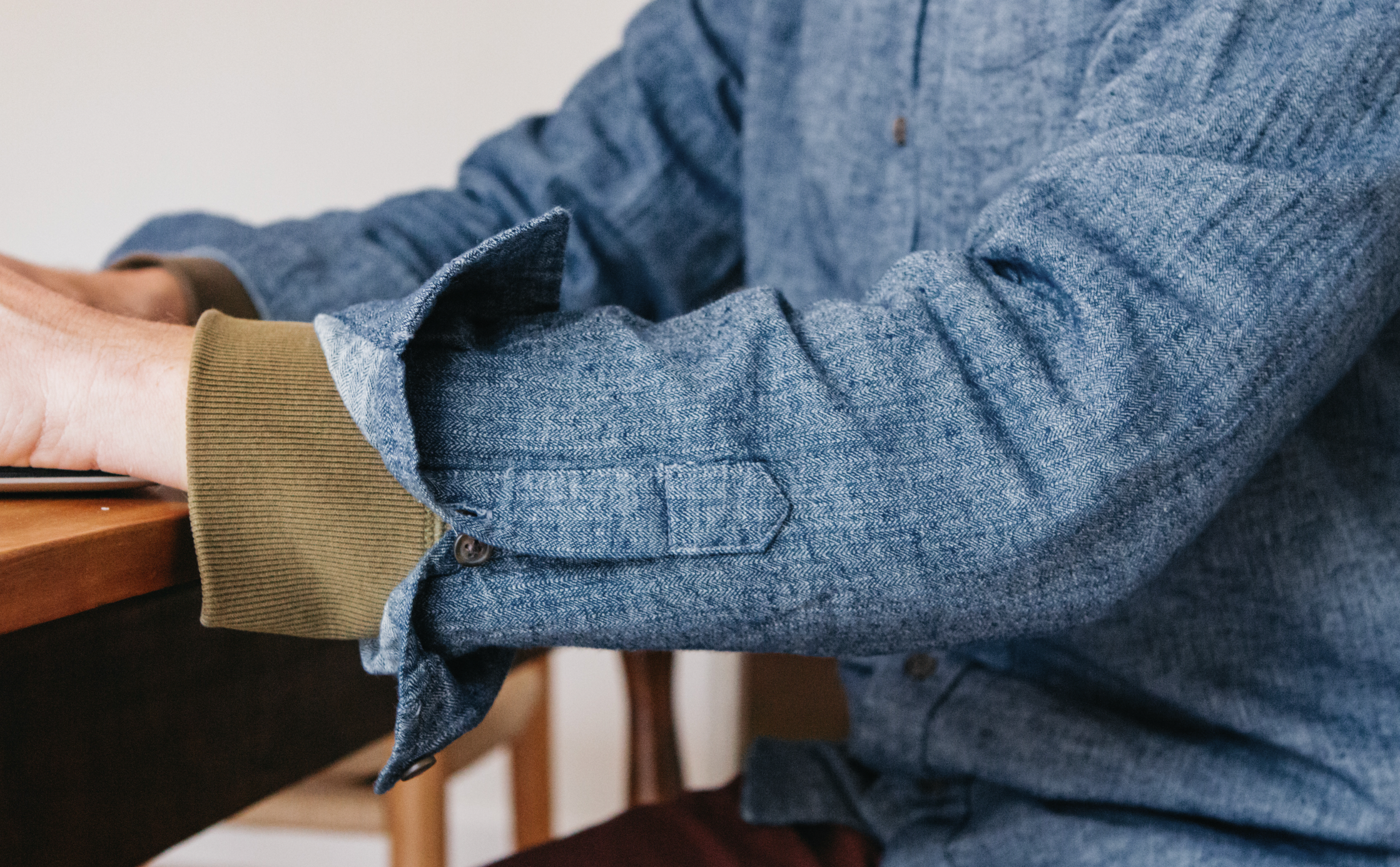 Indigo Herringbone