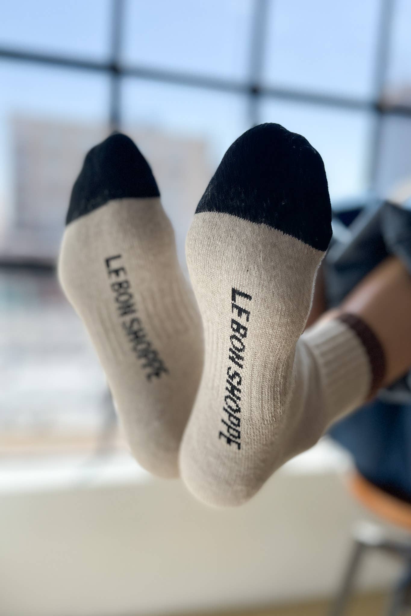 Le Bon Shoppe - Color Block Girlfriend Socks / Black Coffee