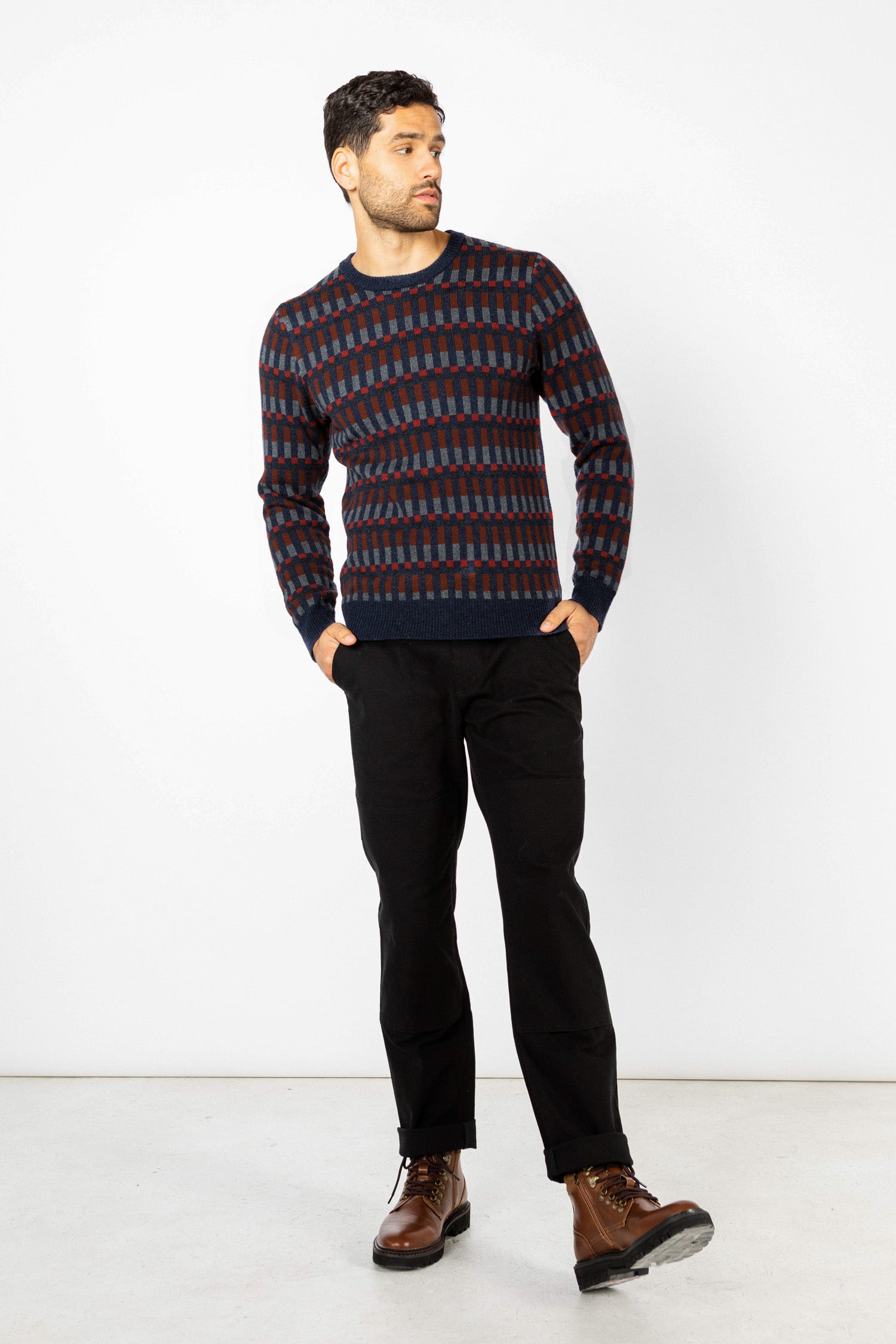 Morris Sweater / Navy Multi