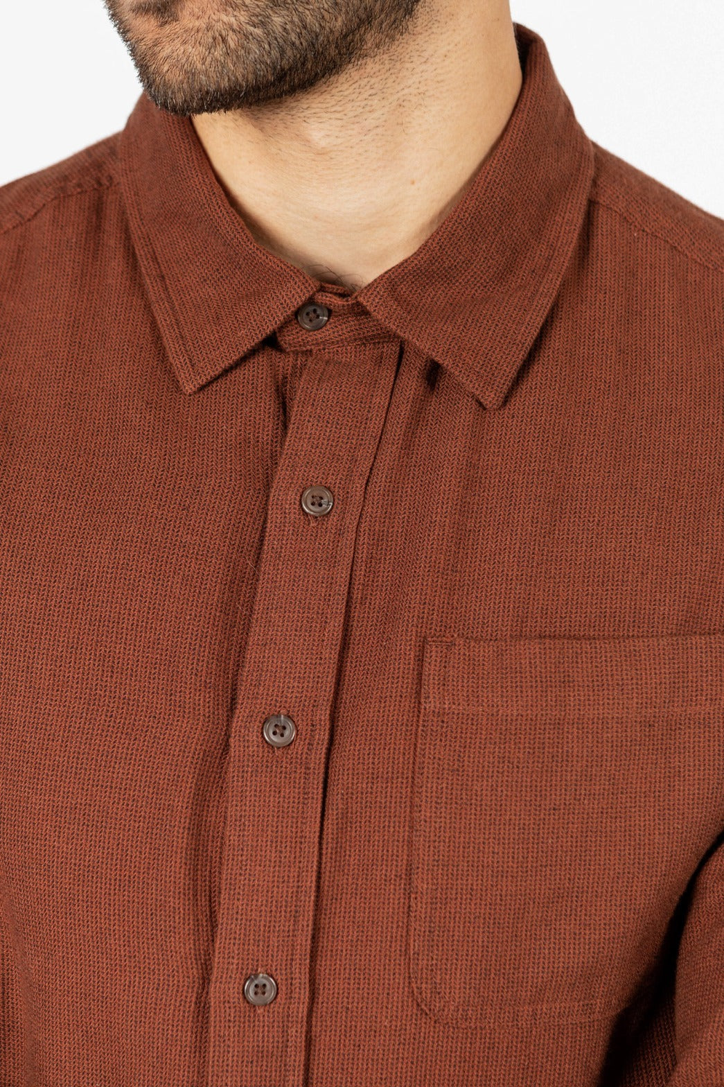 Jude Shirt / Russet Chevron