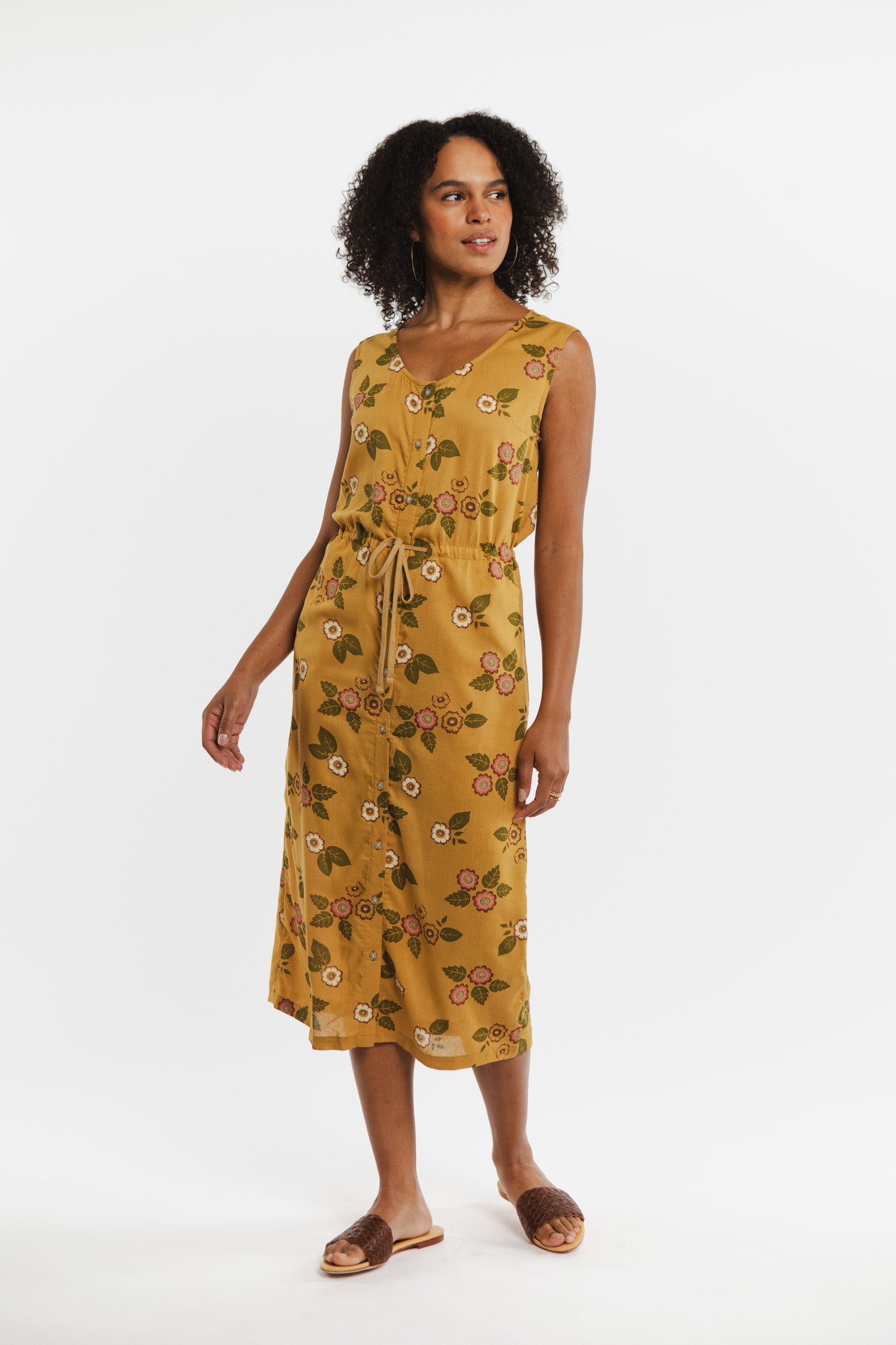 Pointer Baglæns uudgrundelig Janice Dress / Folk Floral – Bridge & Burn