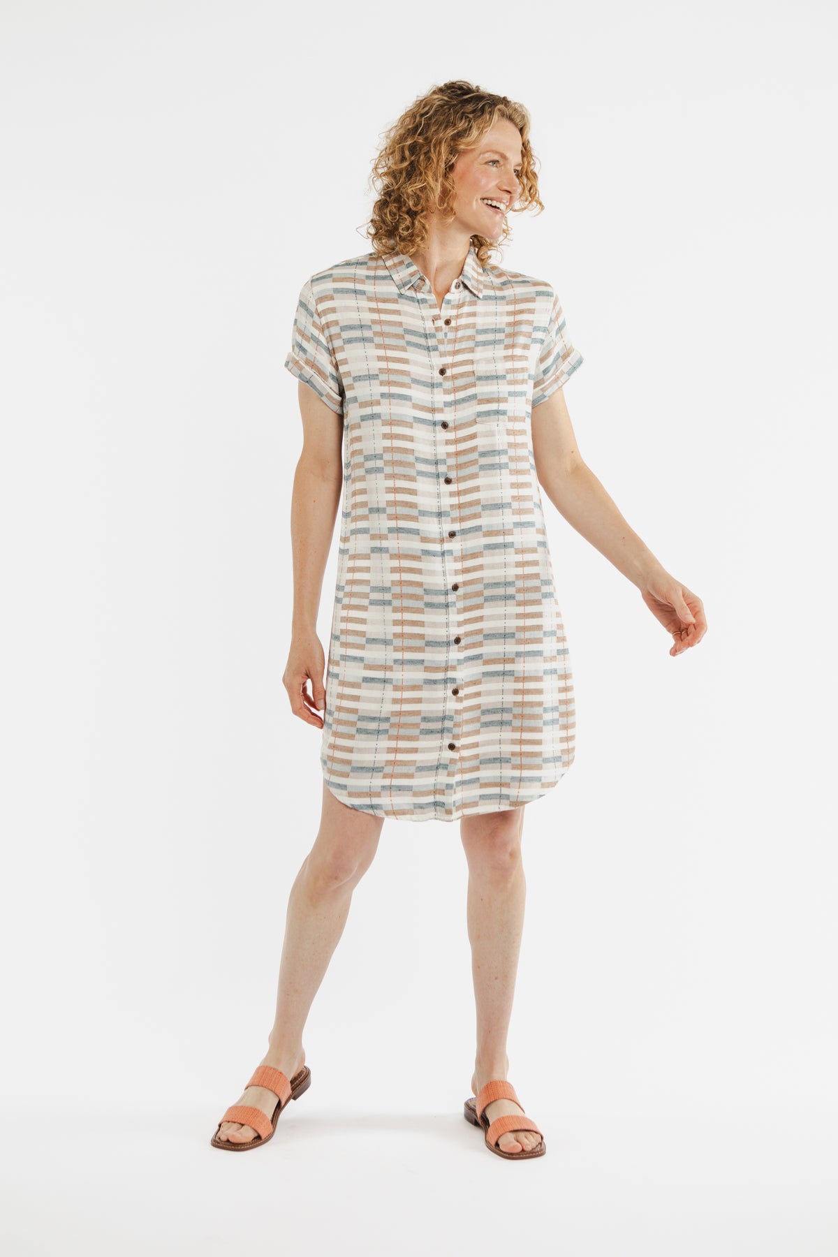 Loren Shirt Dress / Manzanita Stripe