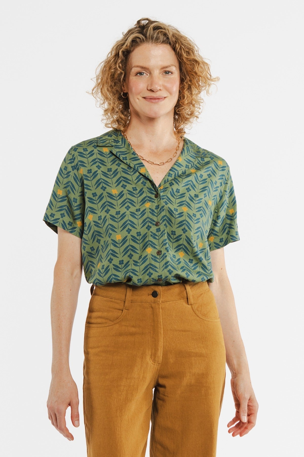 Mila Cropped Shirt / Primrose