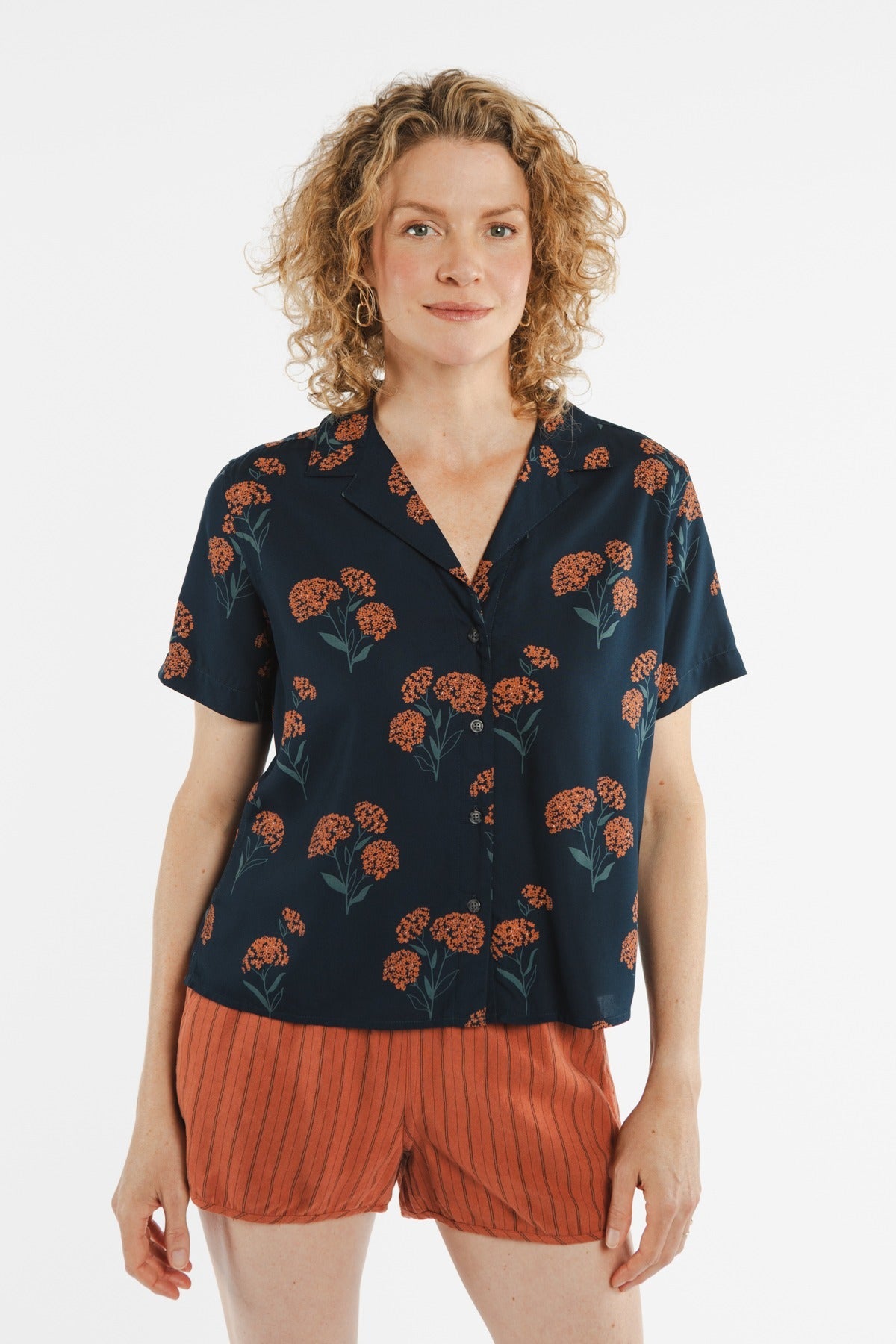Mila Cropped Shirt / Wildflower