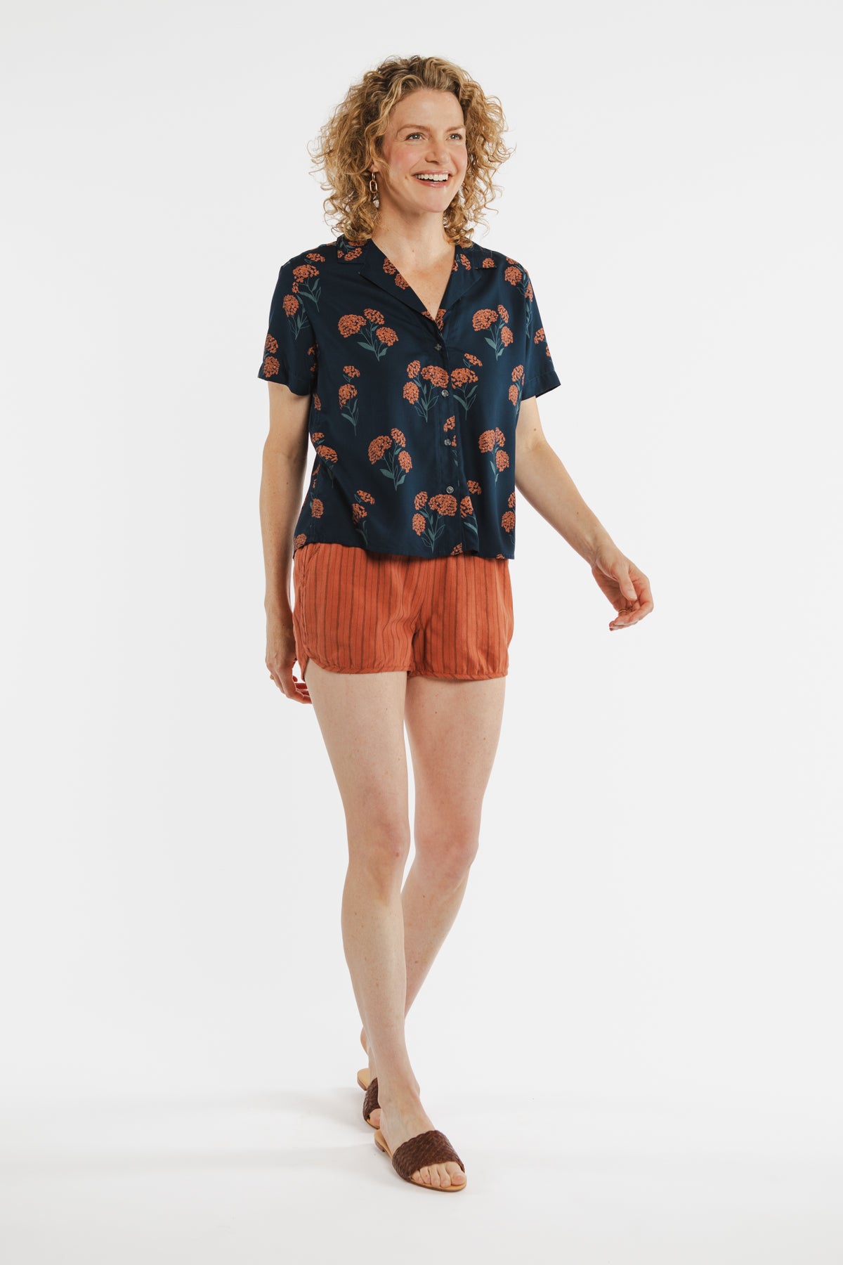 Mila Cropped Shirt / Wildflower