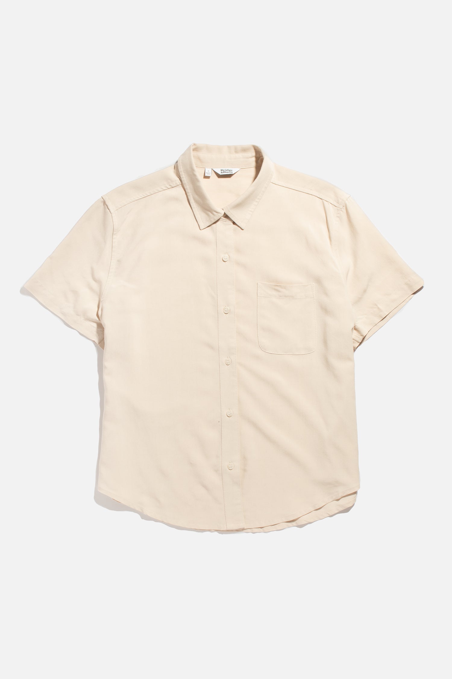 Greer Cropped Shirt / Cream Poplin